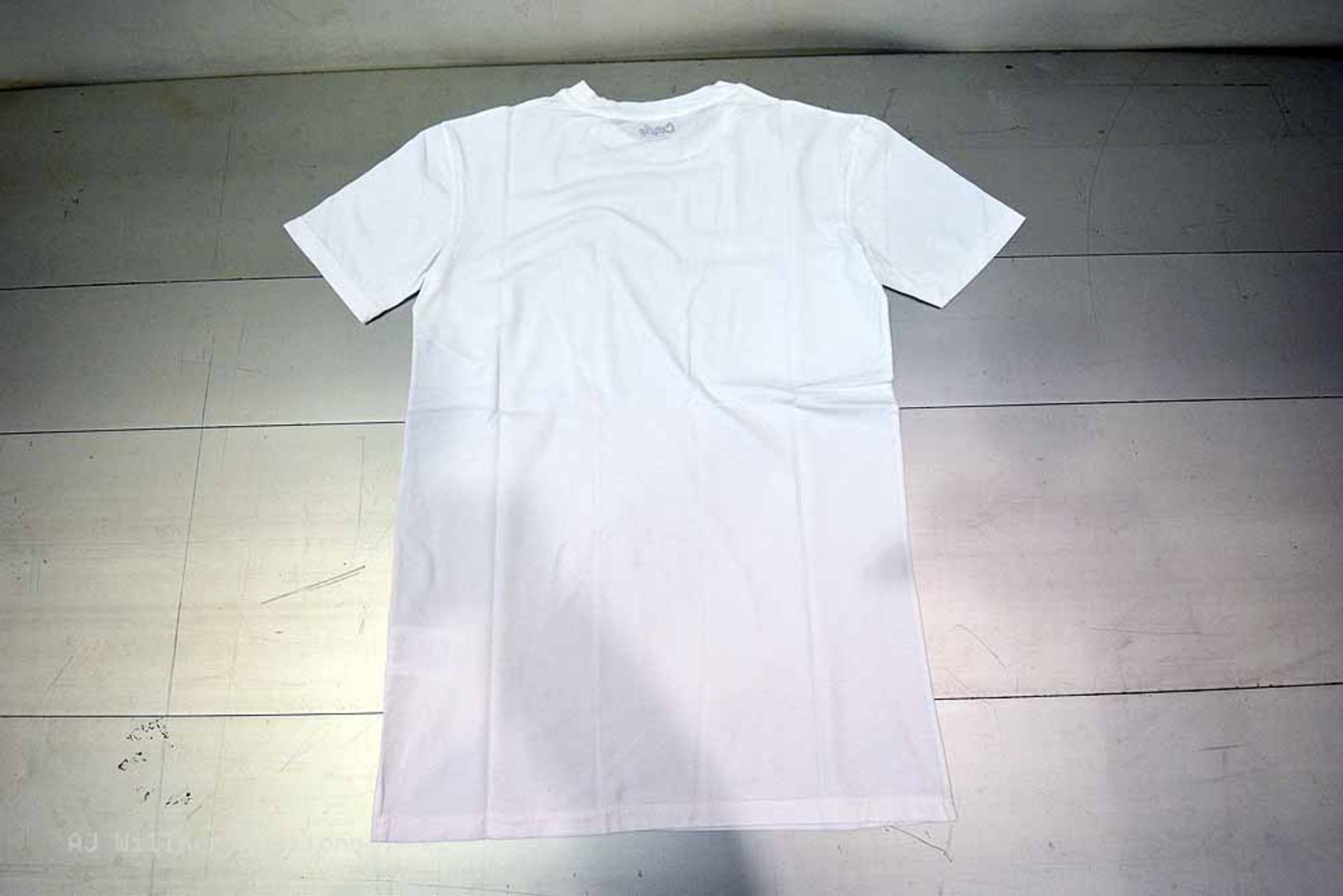 The Cords & Co. "Lucas" Style, Men's Crew Shirt Melange, White,Light Grey - Image 14 of 16