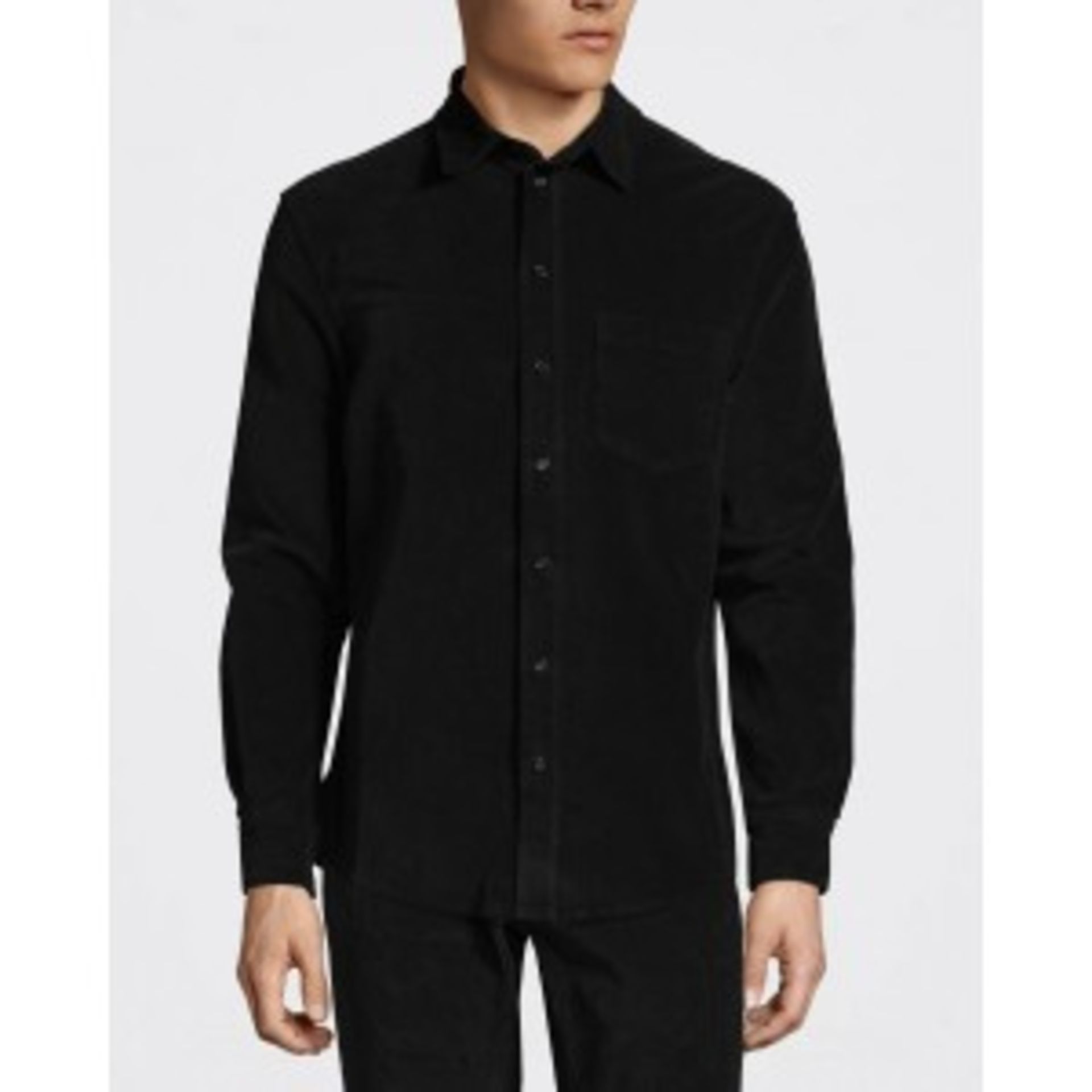 The Cords & Co. "Odd" Style, Uni-Sex Collard Long Sleeve Shirt(Black) Small, Medium, Large, X-Large
