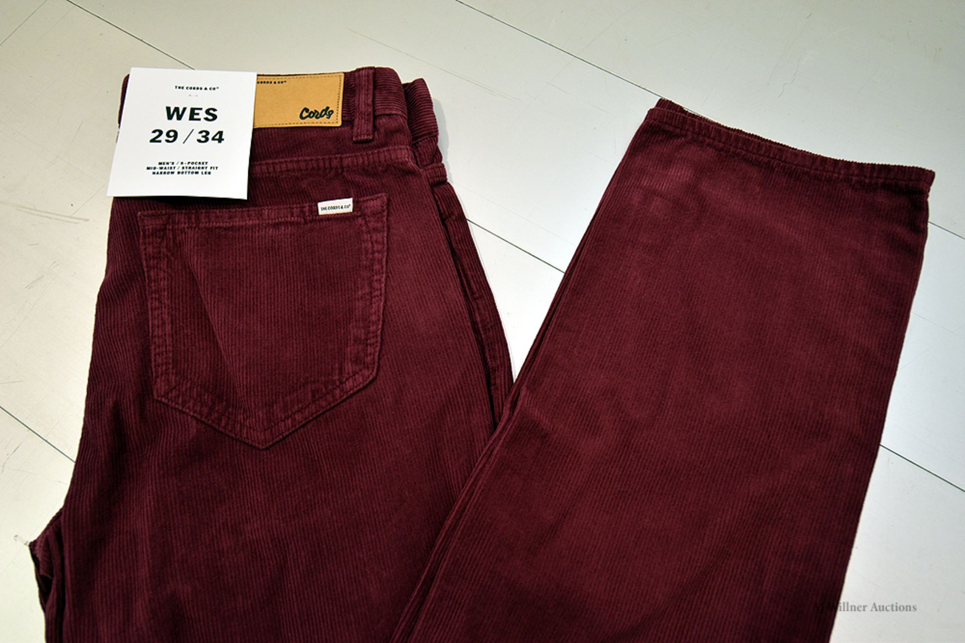 The Cords & Co. "Wes" Men's/High-Waist/ Straight Fit/ Narrow Bottom MSRP $160 - Image 3 of 6