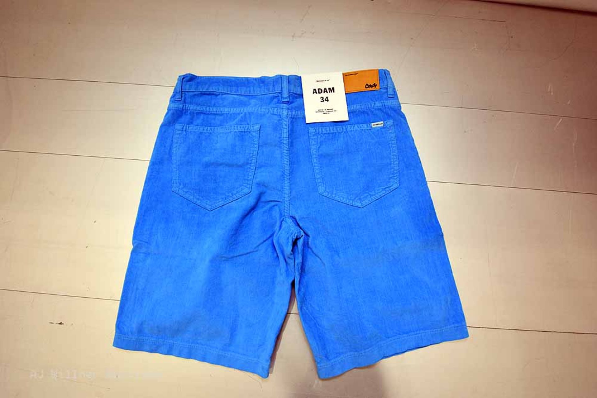 The Cords & Co. "Adam" Style, Men's 5-Pocket Mid-Waist/Classic Fit Shorts,Azure/Silver/Turq/Indigo - Image 6 of 10
