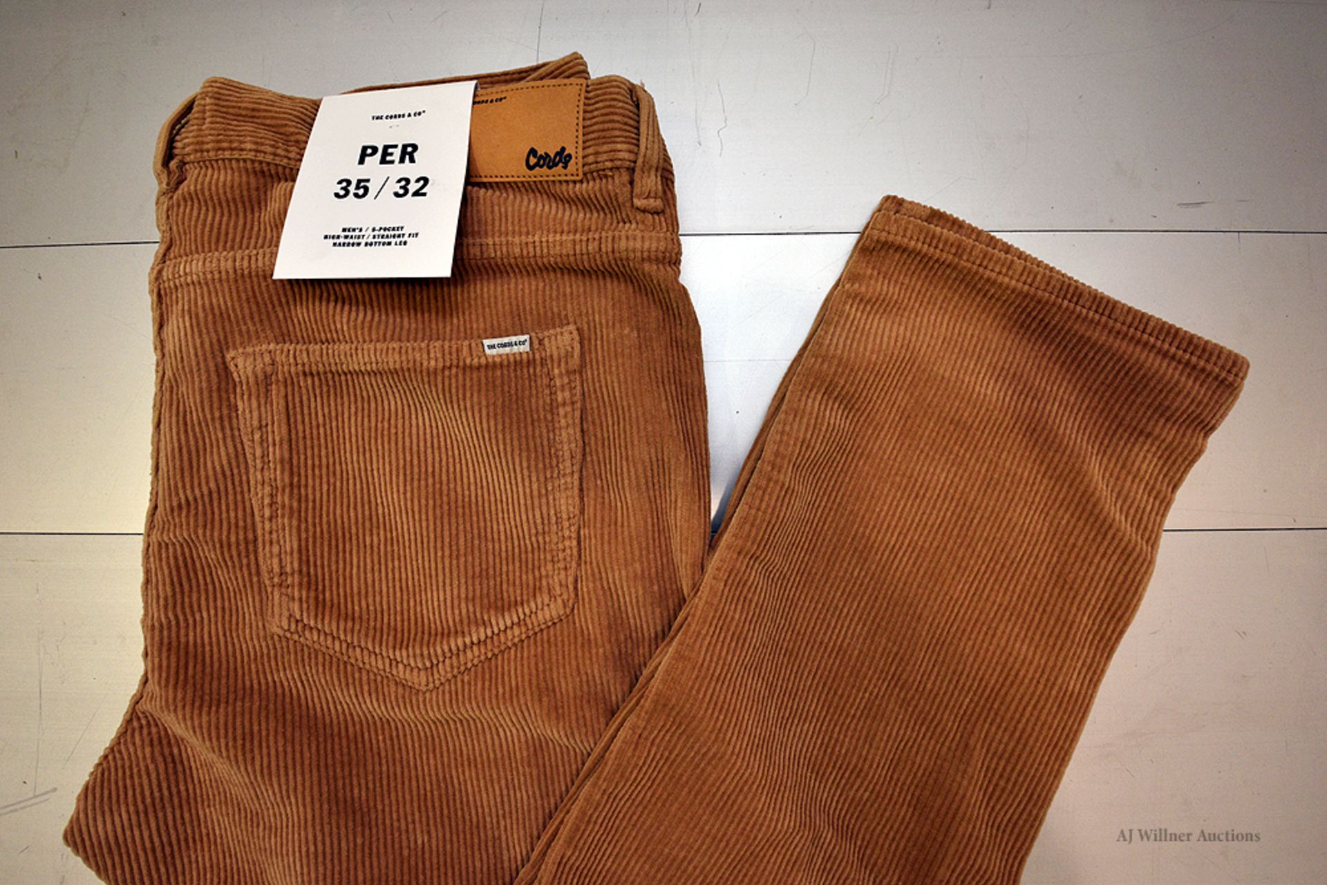 The Cords & Co. "Per" Style, Men's/5-Pocket/High-Waist/ Straight Fit/ Narrow Bottom Leg - Image 2 of 5
