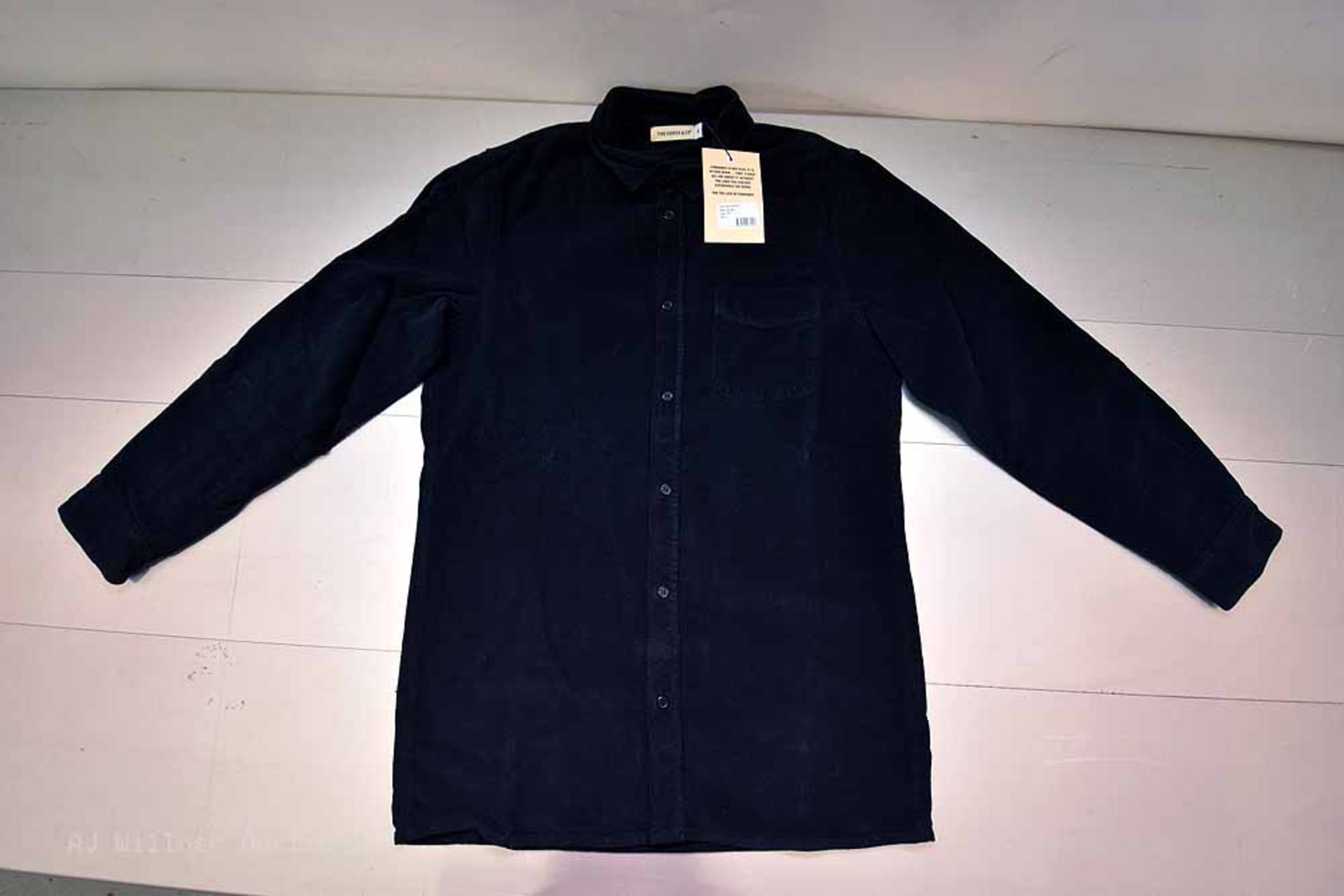 The Cords & Co. "Ossp" Style, Uni-Sex Collard Long Sleeve Shirt Iconic Green,Black - Image 7 of 9