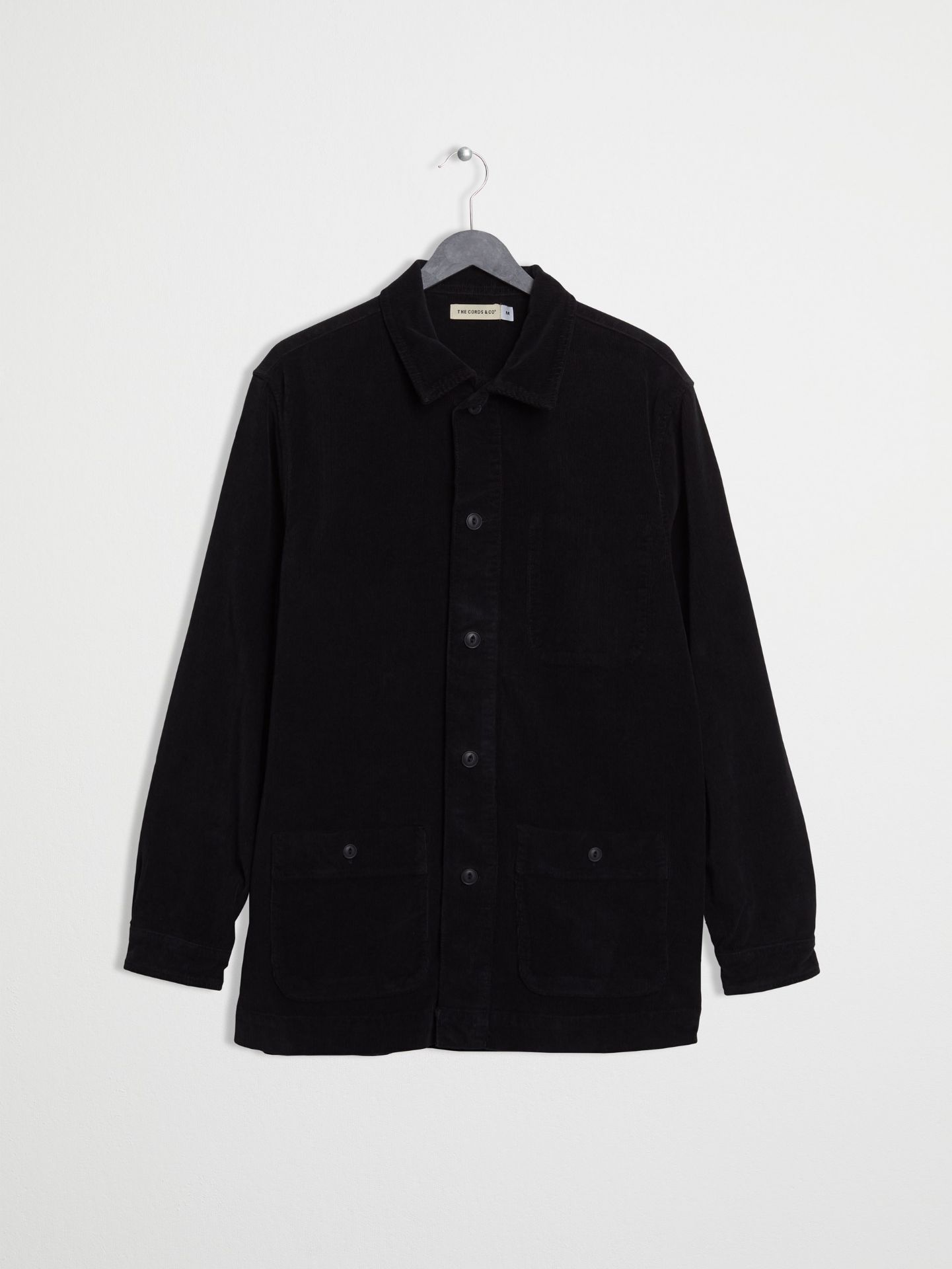 The Cords & Co. "Noah" Style, Mens Collard Long Sleeve Shirt(Black) Small, Medium, Large, X-Large