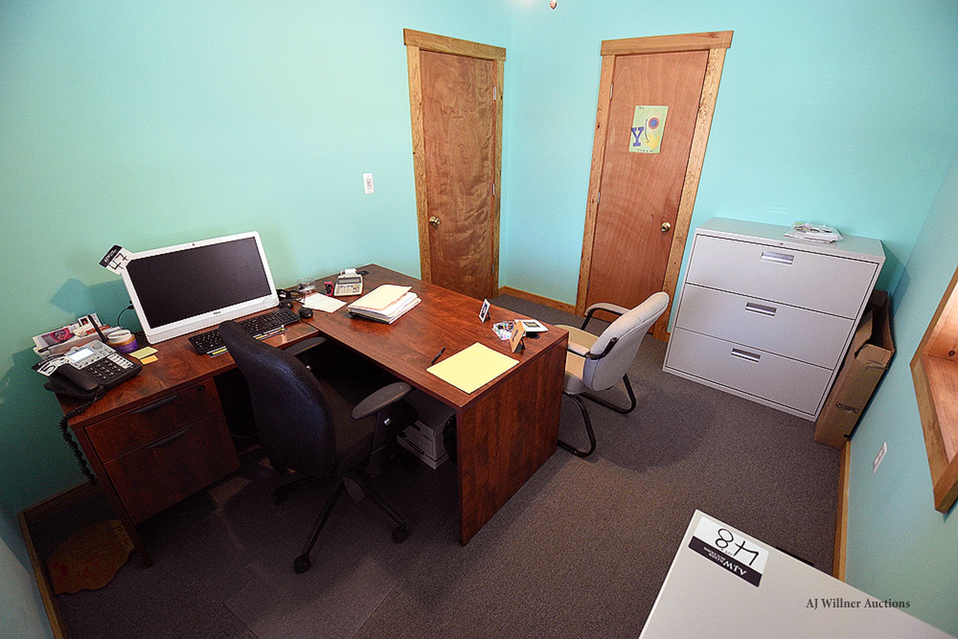 Contents of Office-Desk, Chairs and Cabinets - Image 2 of 2