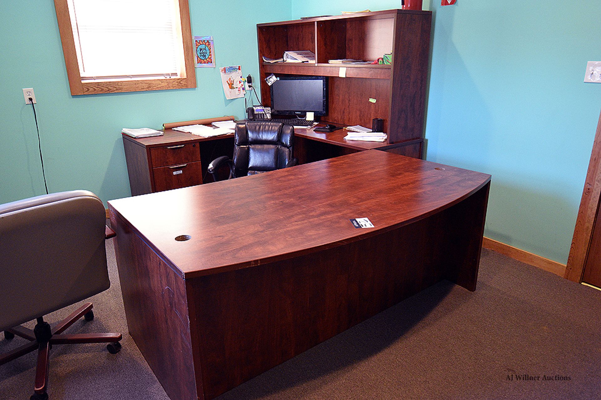 Contents of Room- Formica Desks, Chairs, Bookcase - Image 3 of 4