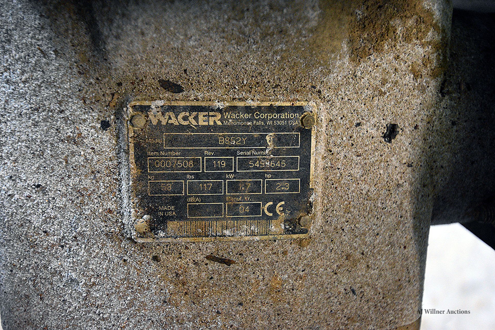 Wacker BS52Y Jumping Jack Trench Tamper w/ Gas Engine - Image 4 of 4