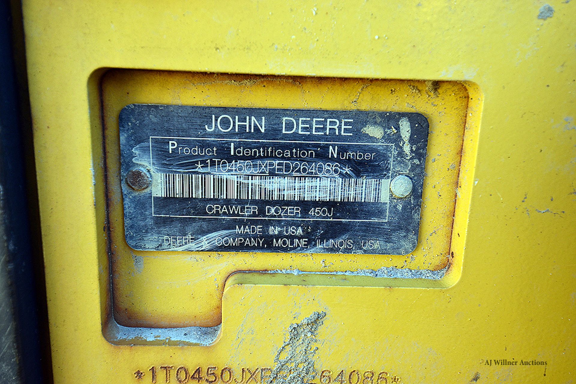 2014 John Deere Model 450J LGP Crawler Dozer 869.6 Hours Indicated w/EROPS and 6 Way Blade - Image 6 of 6