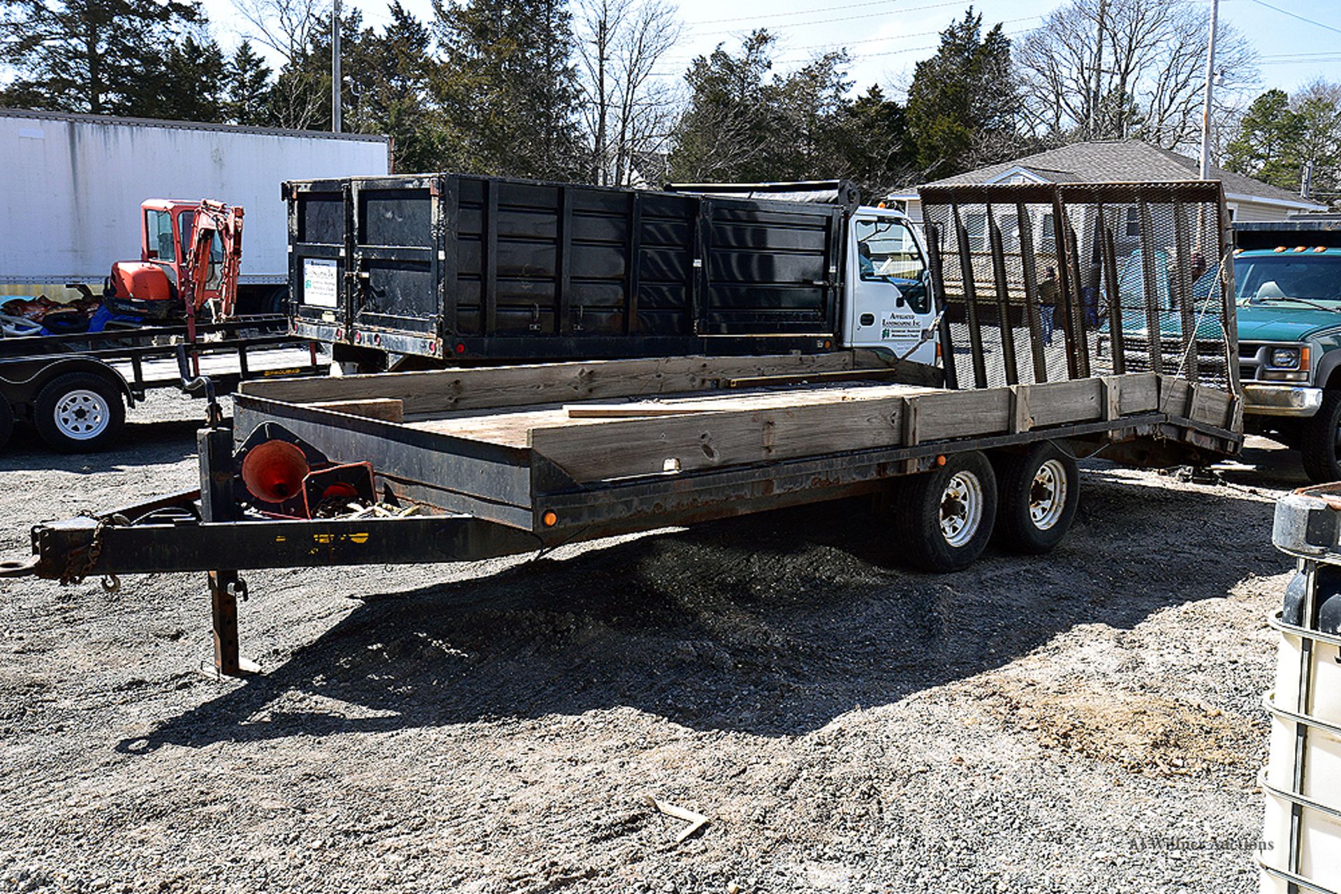 1989 International Tandem Axle Beavertail Equipment Trailer ~9 Ton Capacity 8' Wide x 24' Long