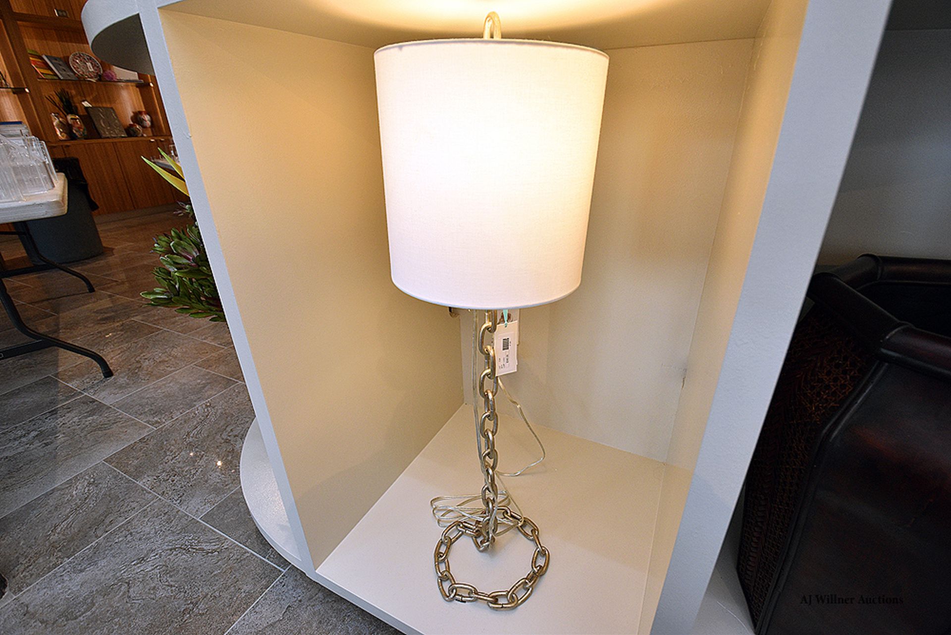 Chain Link Table Lamp, 36"