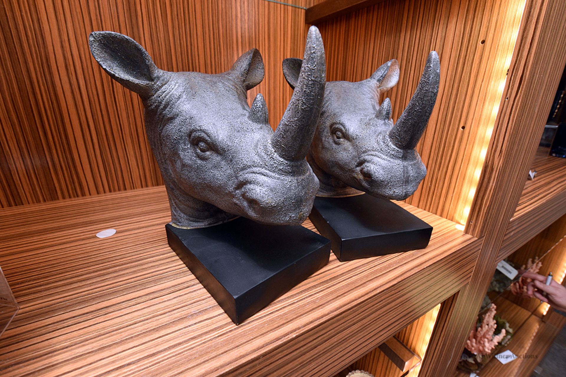 Pair of Rhino Book Ends
