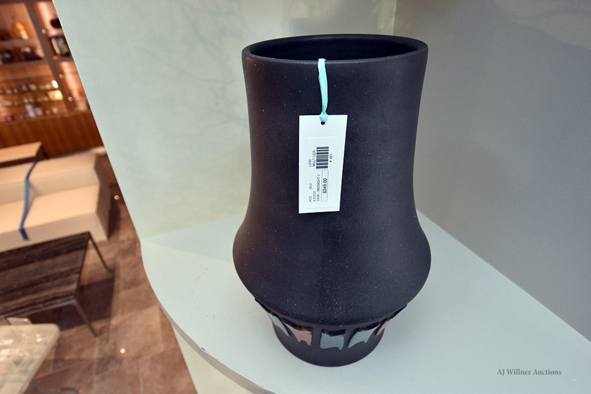 Global Views Ceramic Vase "Midnight", 16" - Image 2 of 2