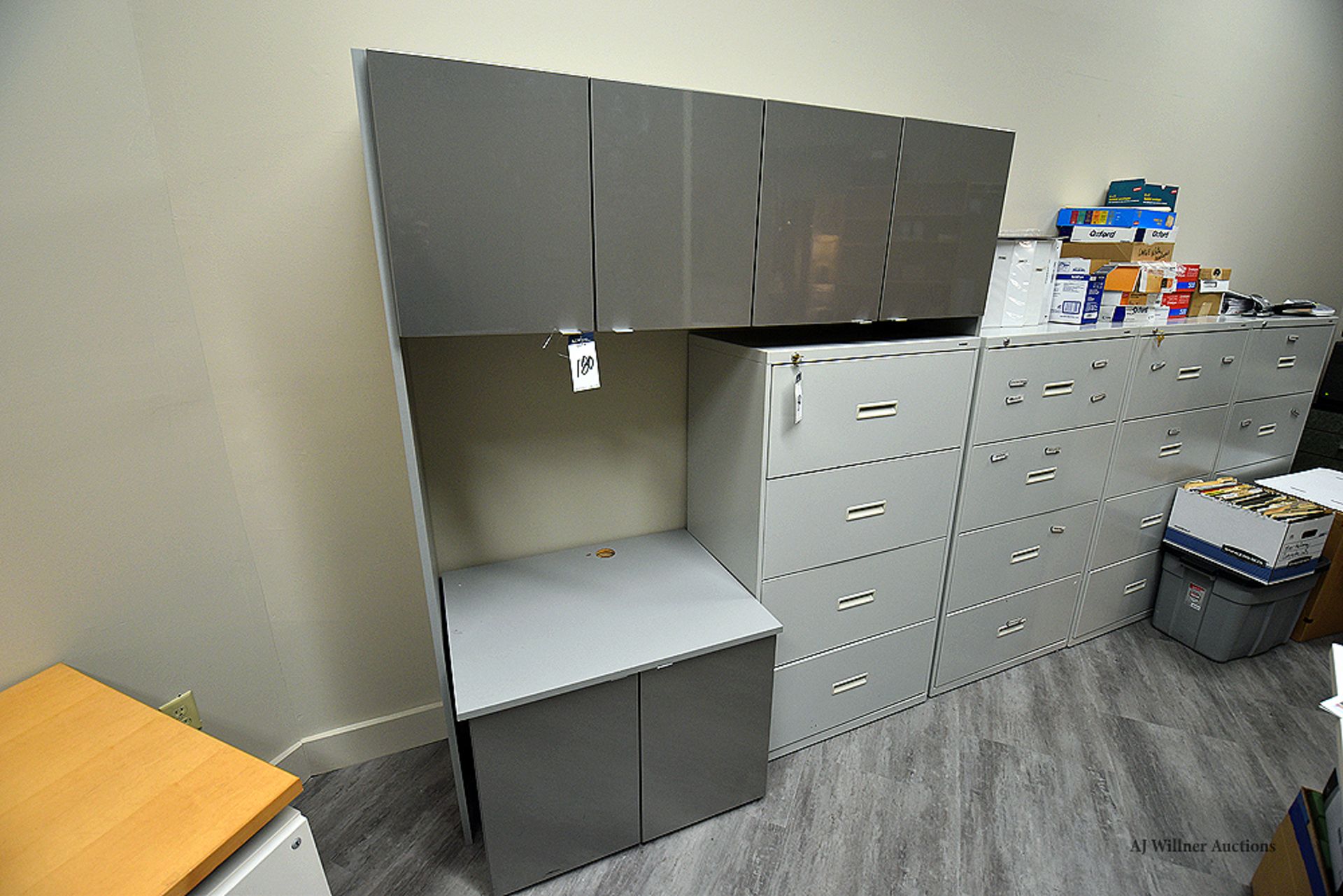 Print Station w/Integrated 4 Drawer Lateral File Cabinet - Image 2 of 2