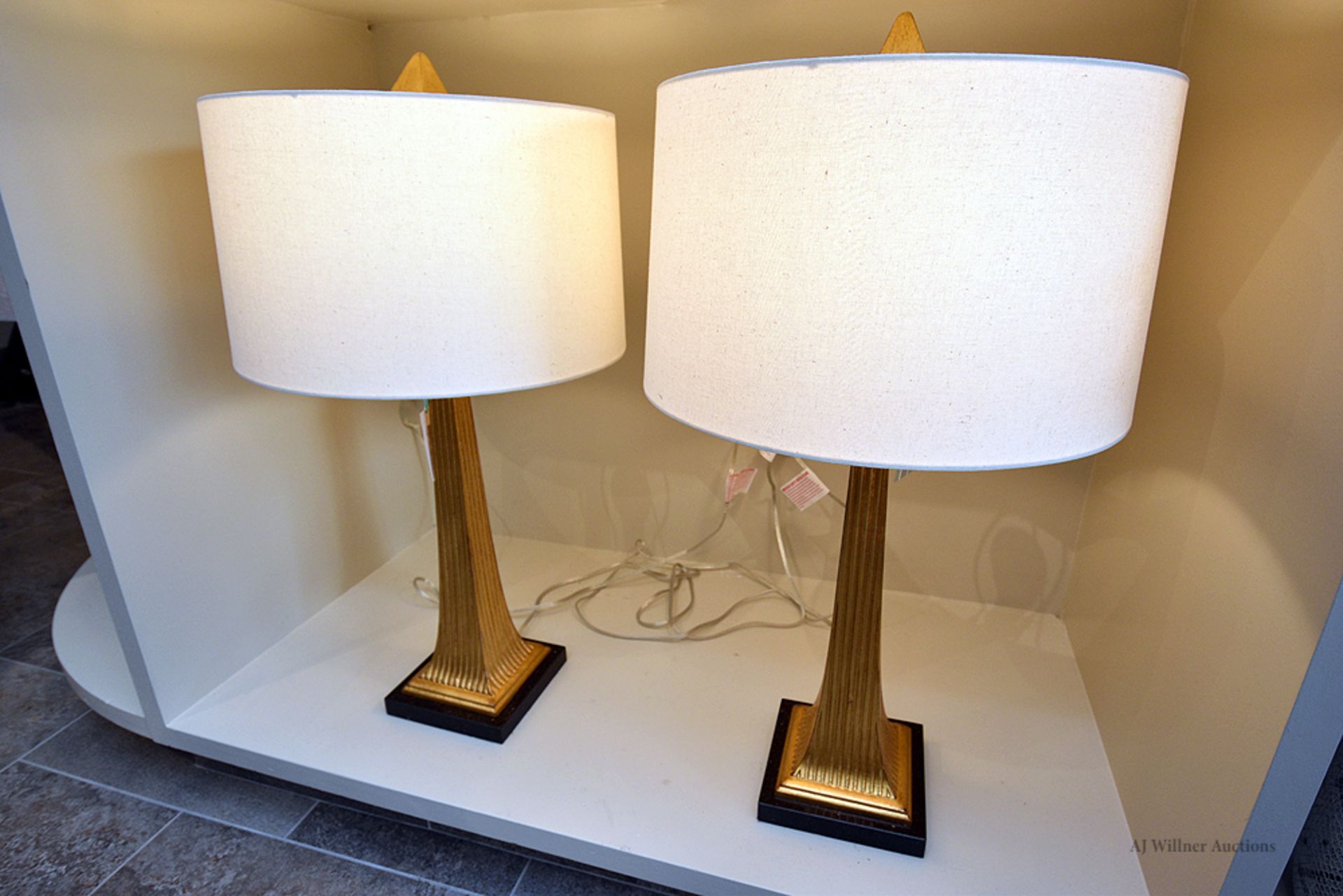 (21) Gold Painted "Manhattan" Table Lamps, 32" - Image 2 of 2