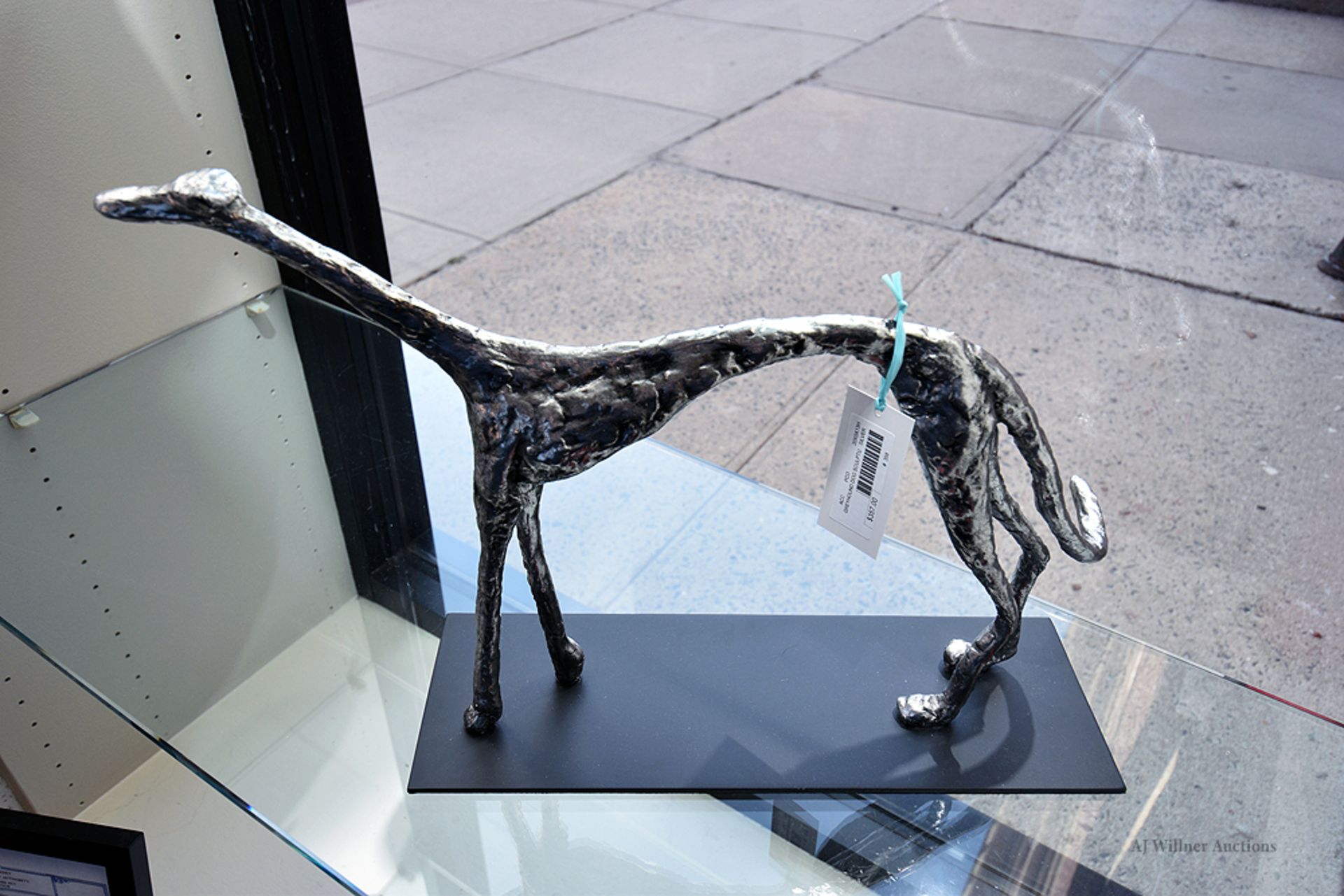 Greyhound Dog Sculpture Silver - Image 2 of 3
