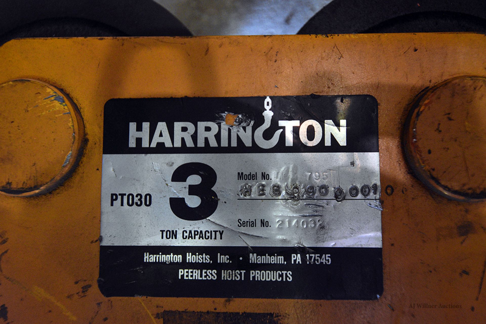 Harrington 3-Ton Beam Trolley - Image 2 of 2