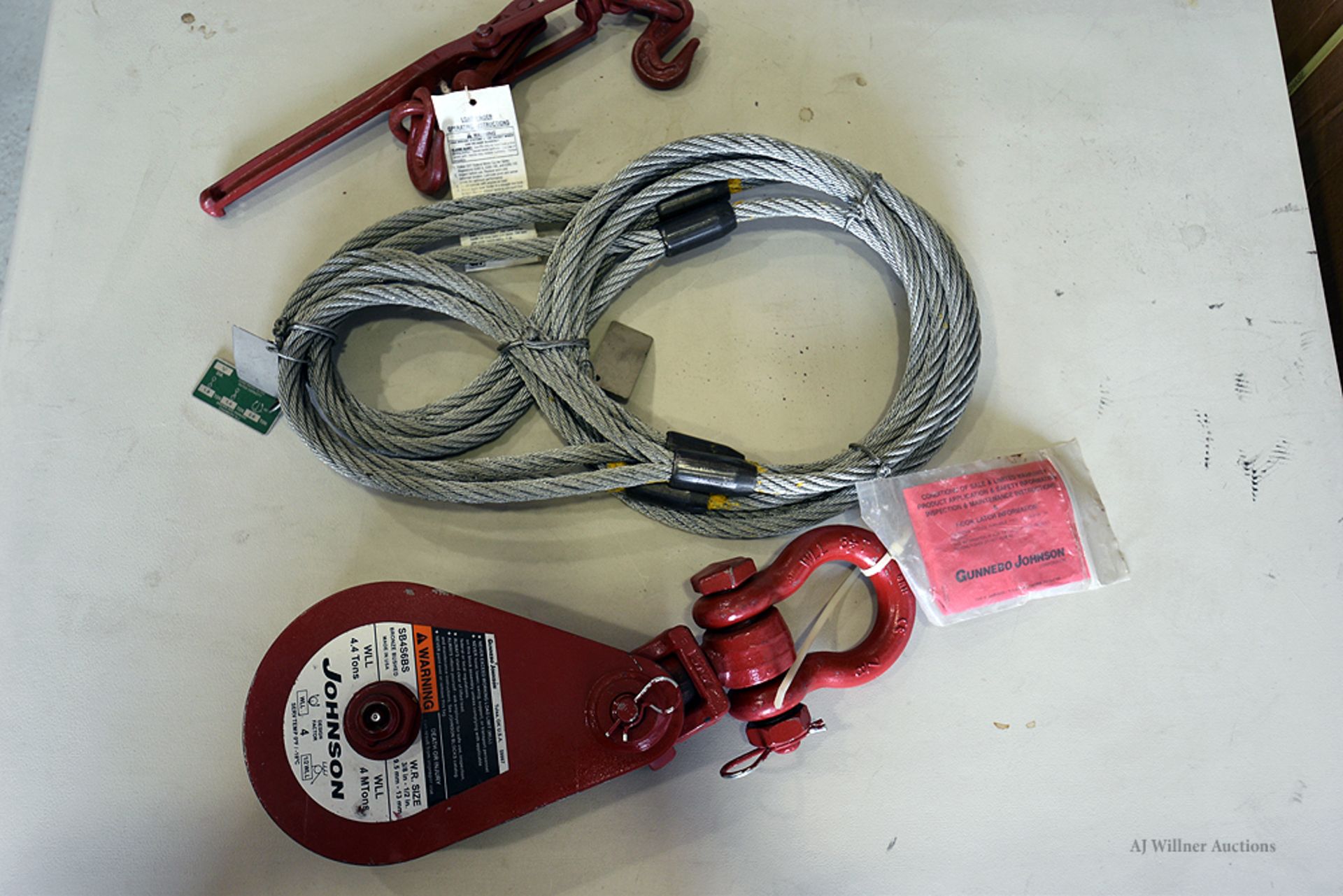 Johnson Capacity Hoist, Binders and Braided Cable Slings