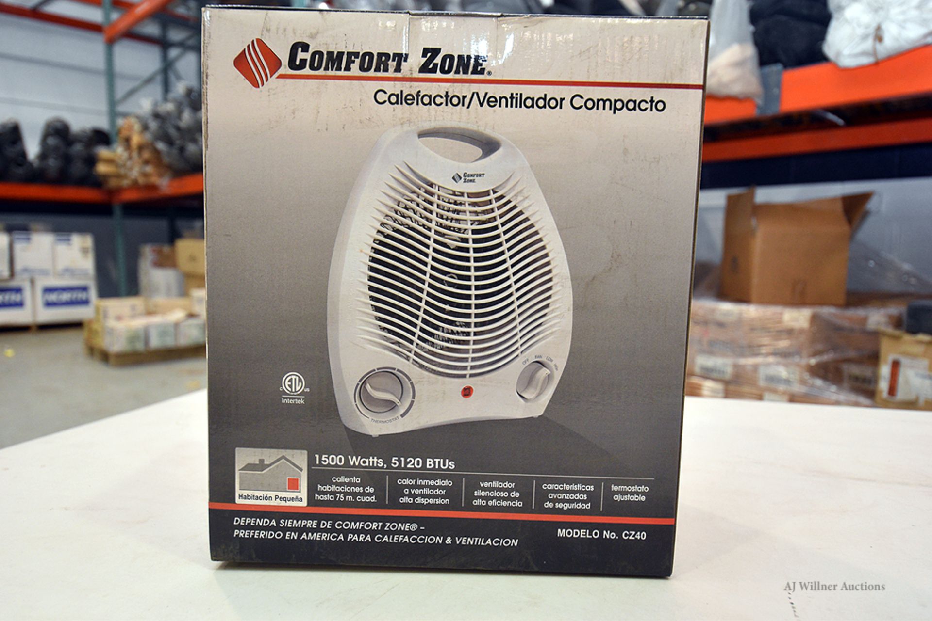 Comfort Zone Compact Heater/Fan 1500w, 5120 BTUs