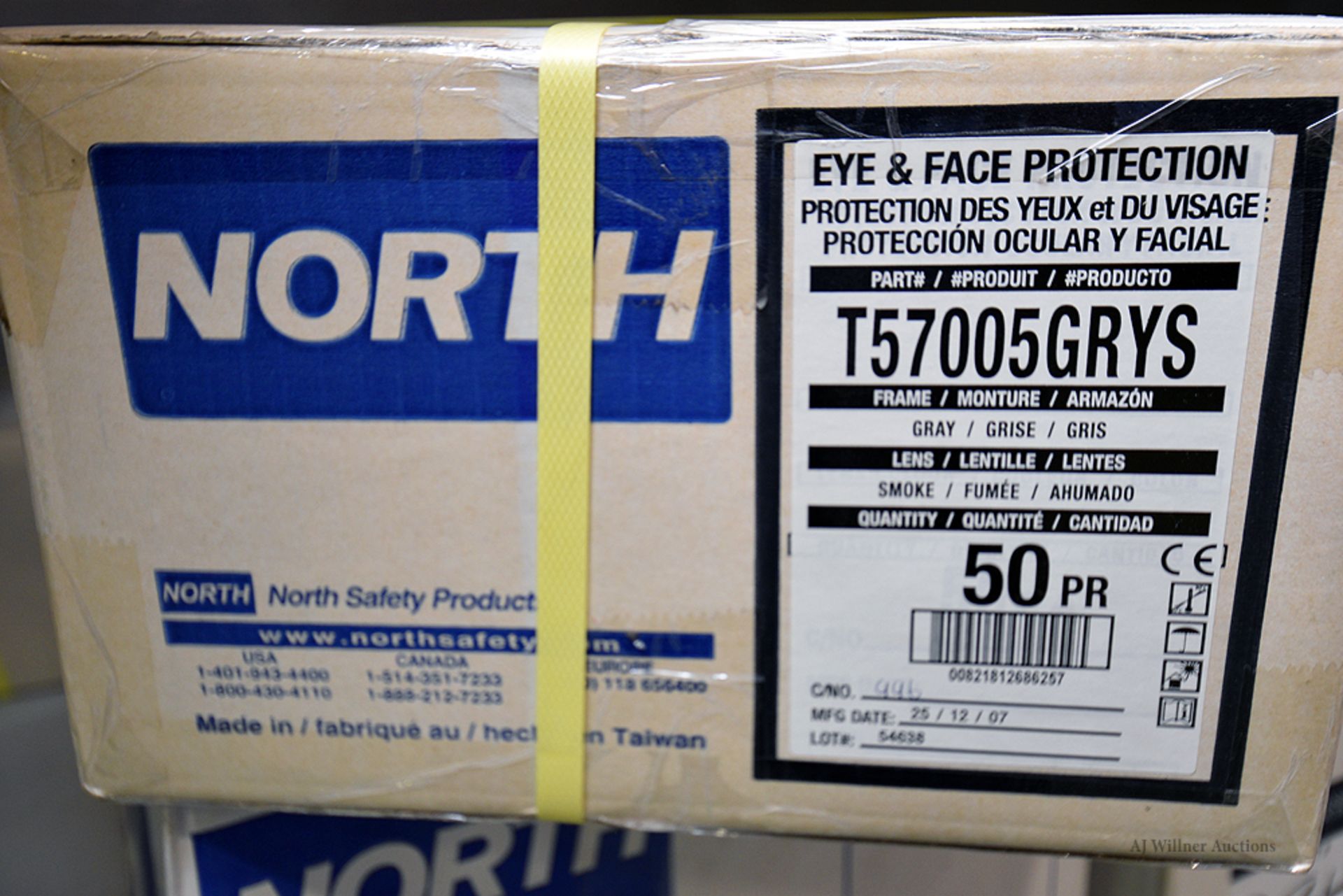 Boxes North Eye & Face Protection Model# T57005GRYS (50Pcs Per Box)
