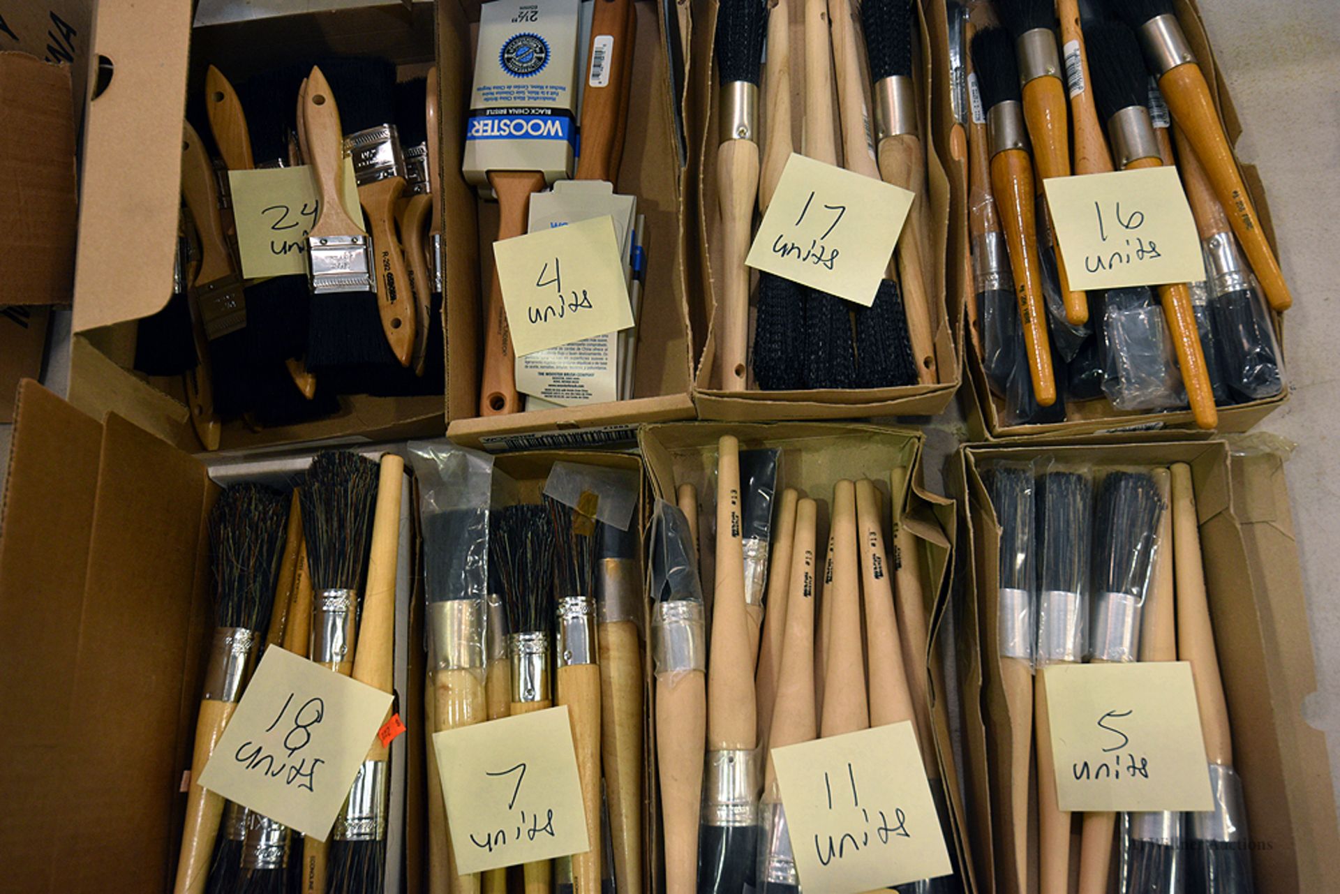 Assorted Paint Brushes: