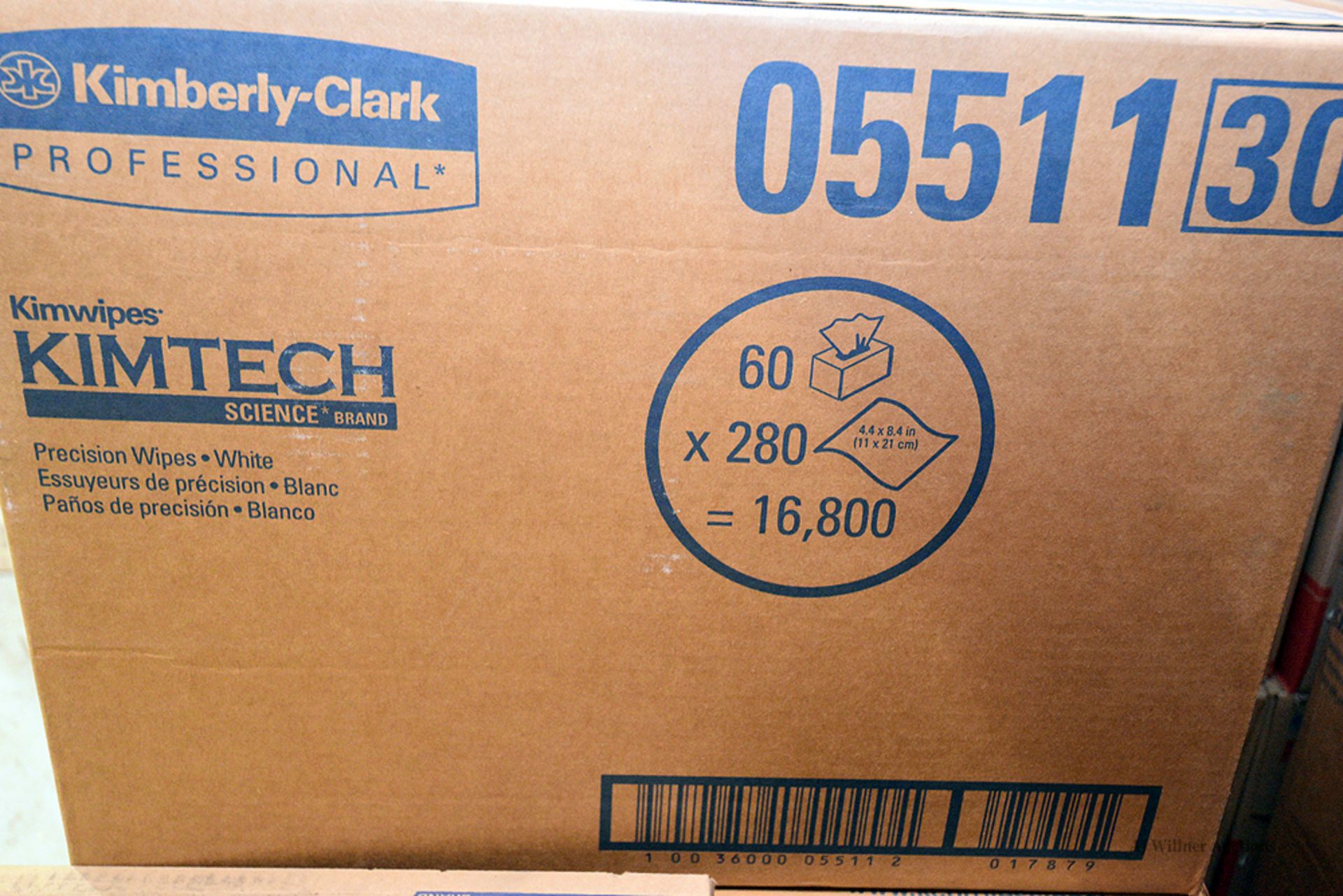 Boxes of Kimtech Science Kimwipes (60 Boxes x 280 Sheets Per Box) (4.4" x 8.4")