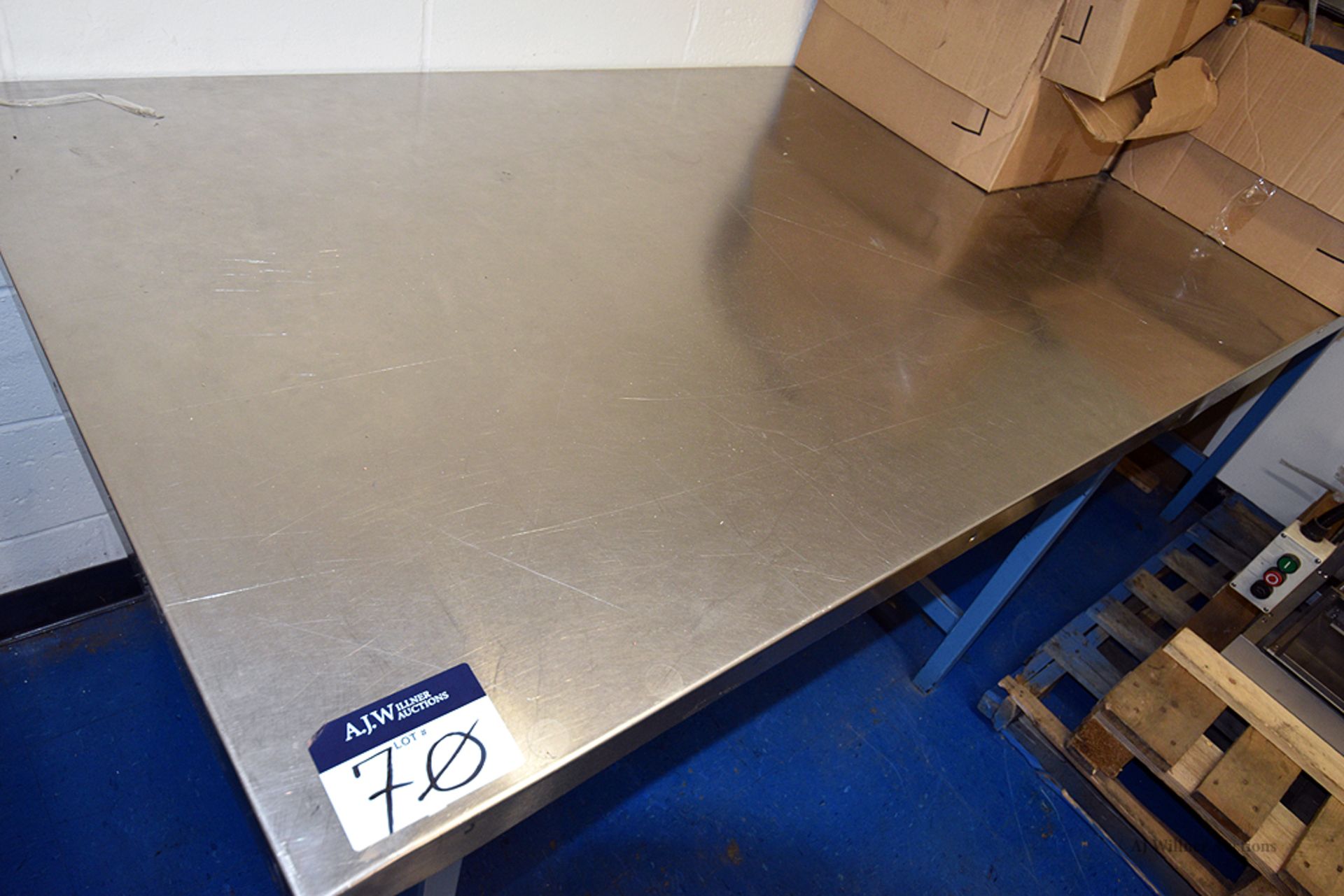 96"x36" Stainless Steel 2-Tier, Work Table