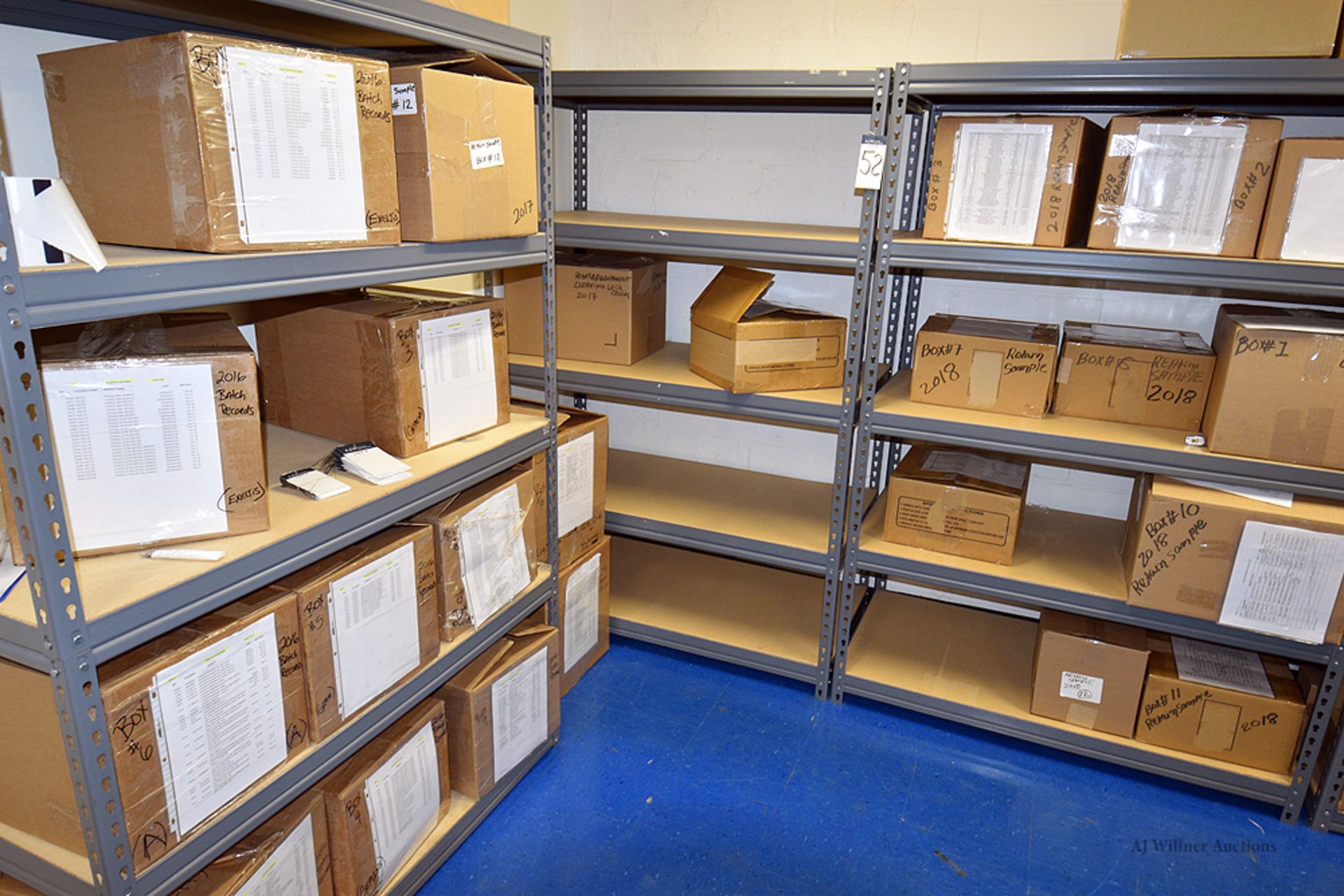 Sections of Light Duty Shelving w/ Plywood Board - Image 2 of 2