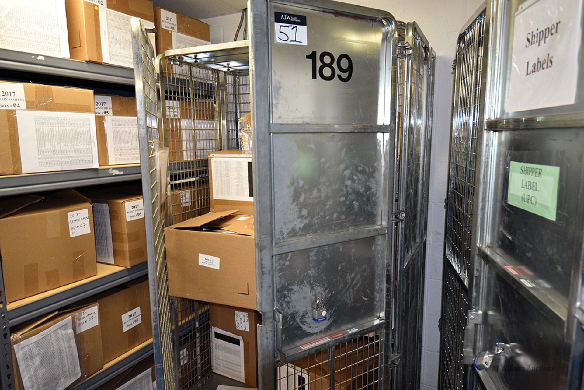 Portable Wire Mesh Secured Storage Cabinets - Image 2 of 2