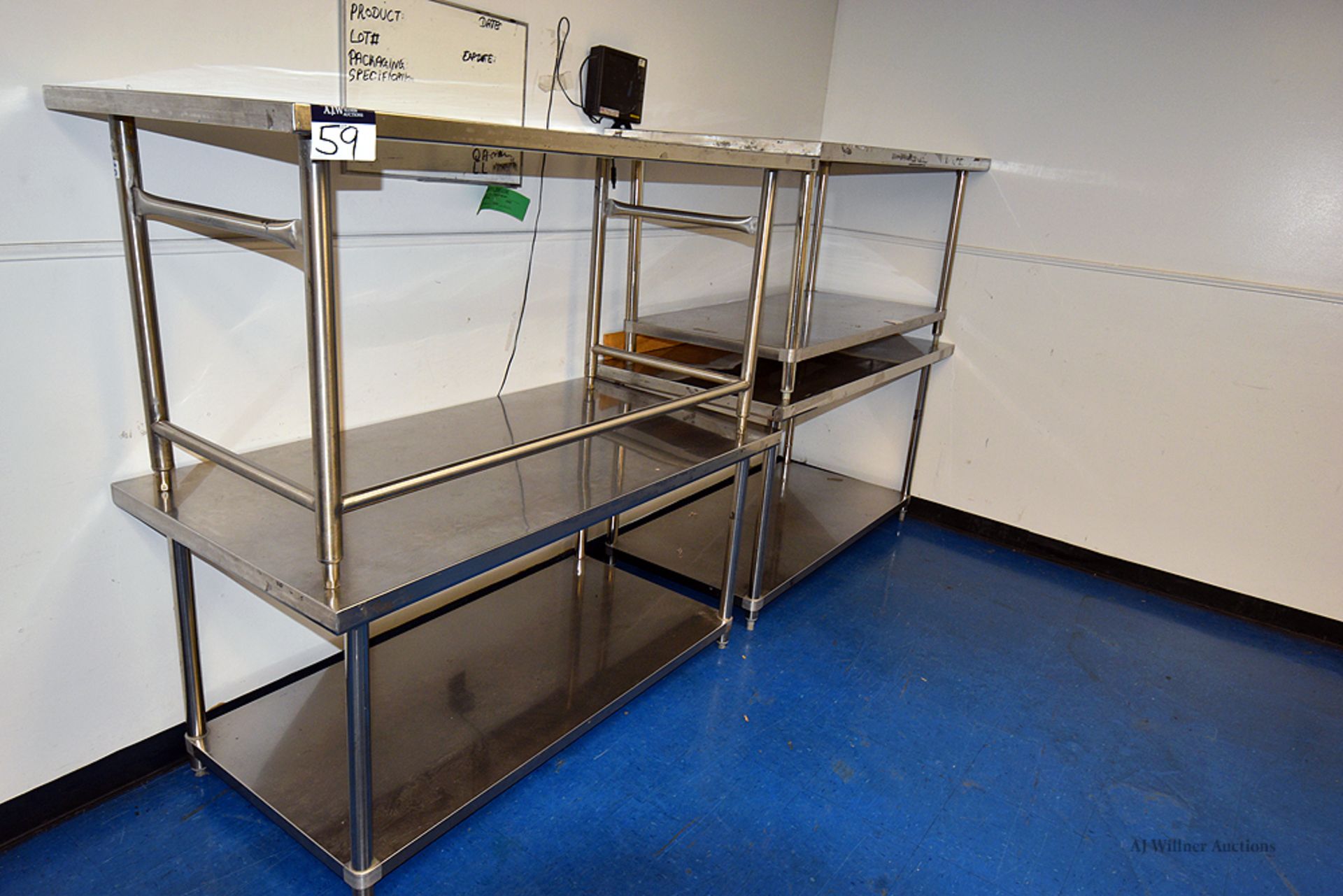 60"x30" Stainless Steel 2-Tier Work Tables - Image 2 of 2