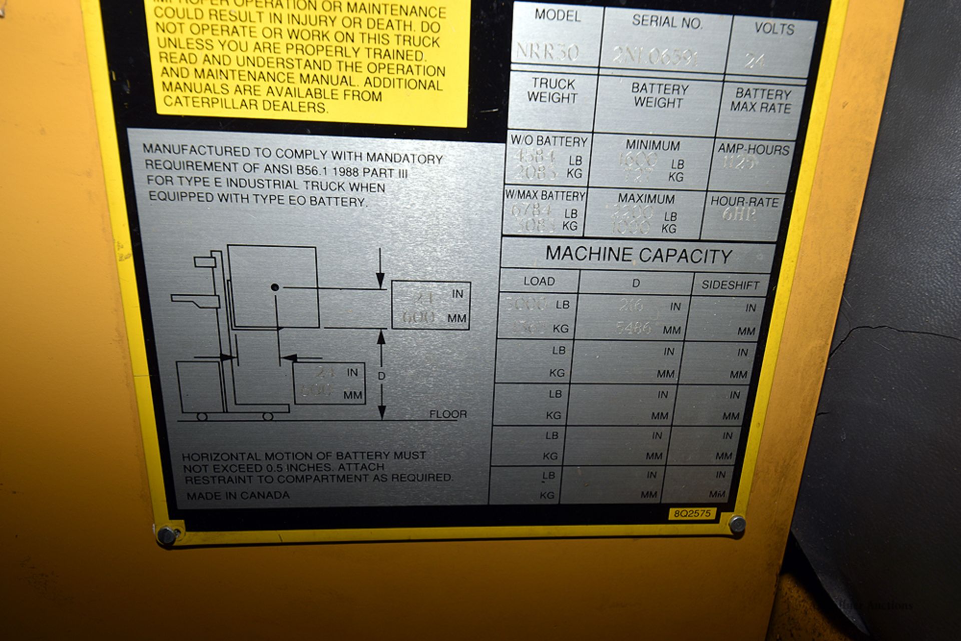 Caterpillar NPR30 Electric Standing Forklift Reach Truck - Image 7 of 7