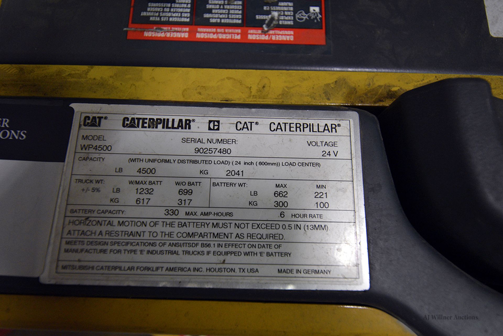 Caterpillar Model: WP Electrivc Pallet Jack s/n 90257480 (non-operational) - Image 4 of 6