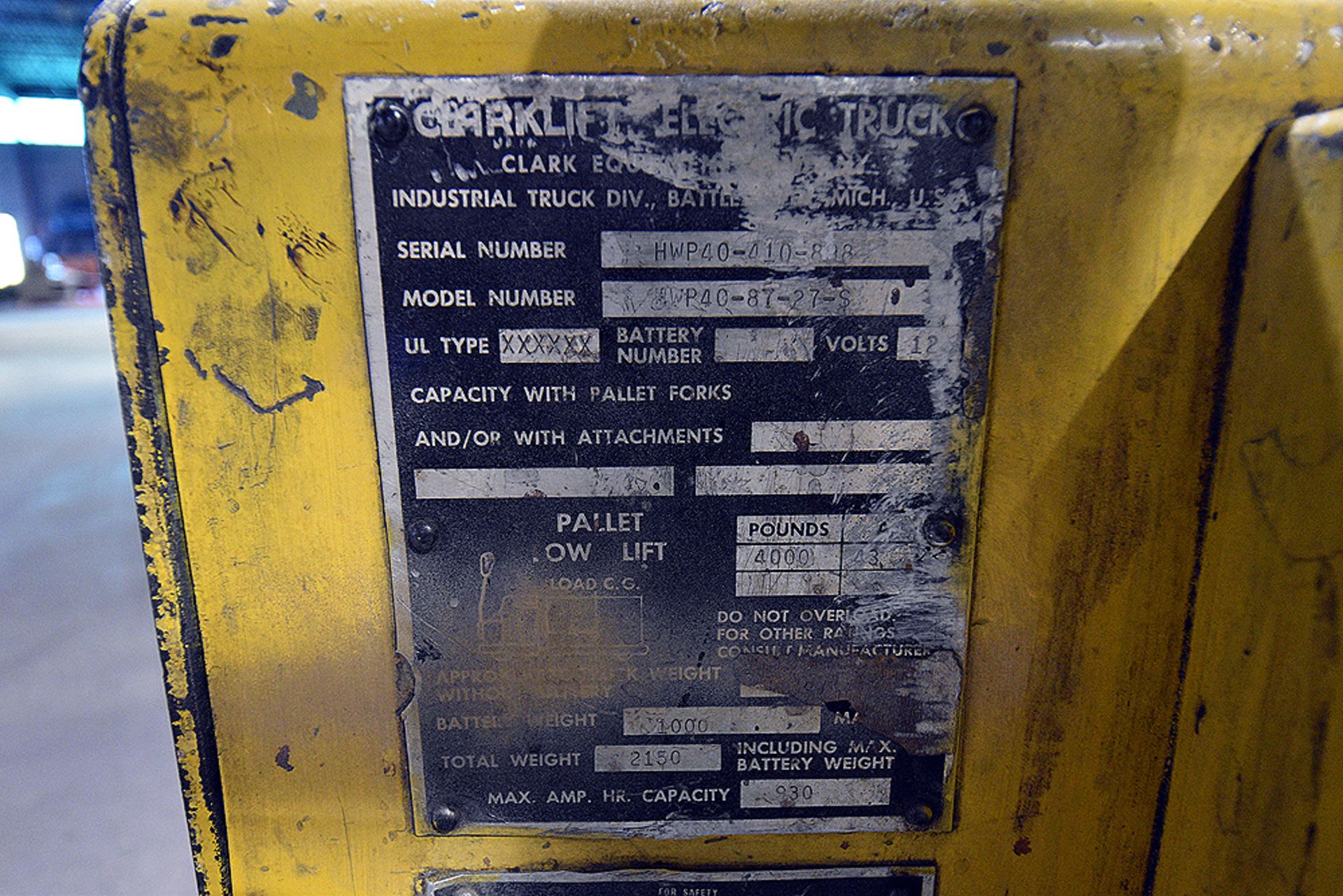 Clark Clarklift 14,000lb cap Electric Pallet Jack - Image 4 of 5