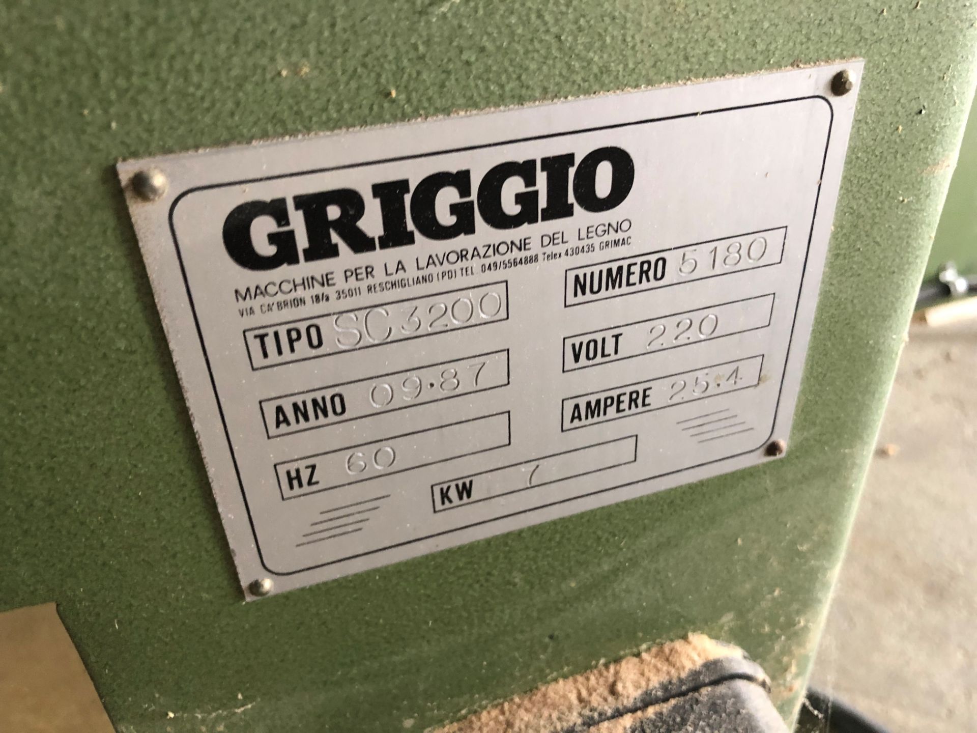 Griggio SC3200 Sliding Table Saw - Image 3 of 6