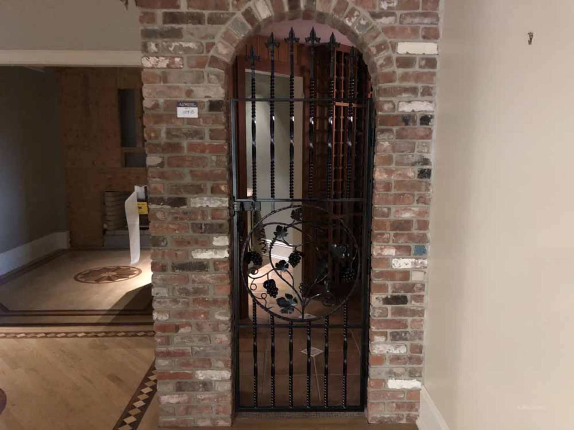 Wine Cellar,Wrought Iron Gate,100 Bottles Capacity - Image 3 of 11