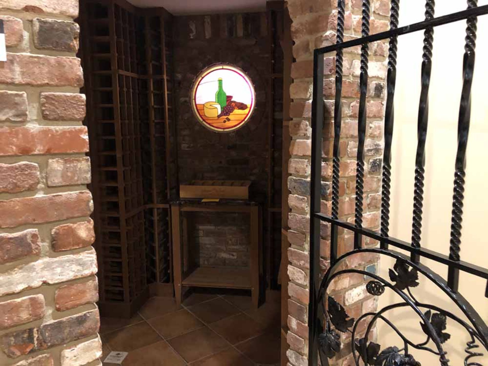 Wine Cellar,Wrought Iron Gate,100 Bottles Capacity - Image 7 of 11