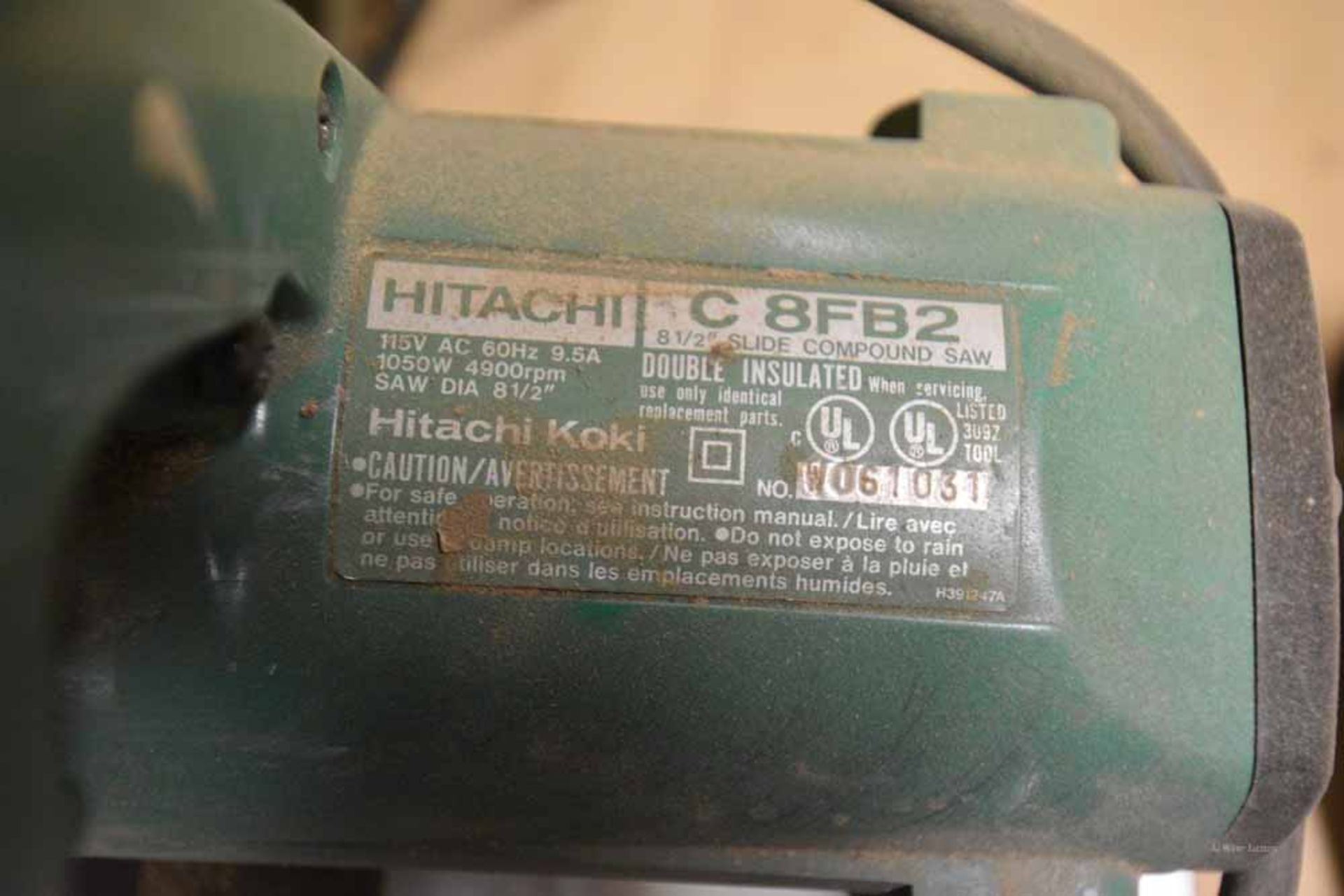 Hitachi C8FB2 8 1/2" Sliding Compound Miter Saw - Image 3 of 3