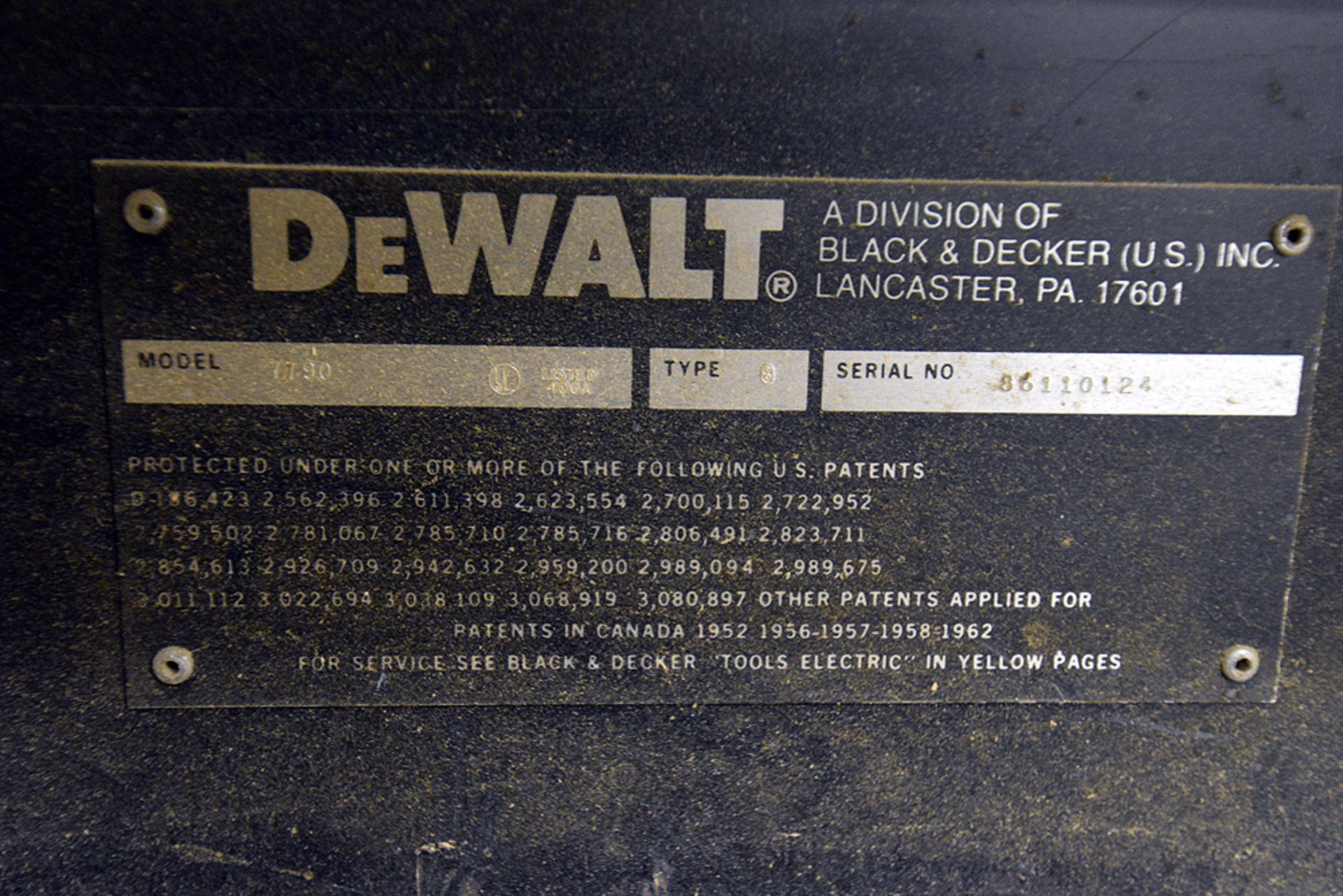 DeWalt 7790 12" Radial Arm Saw w/Metal Base - Image 4 of 4