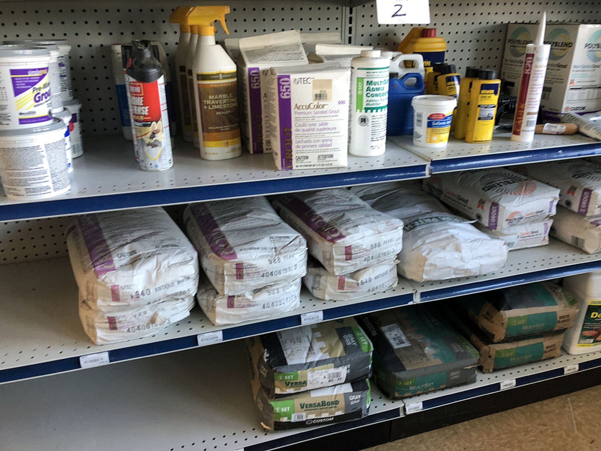 3 Shelves: Grout, Driveway Cleaner & Versabond - Image 2 of 4