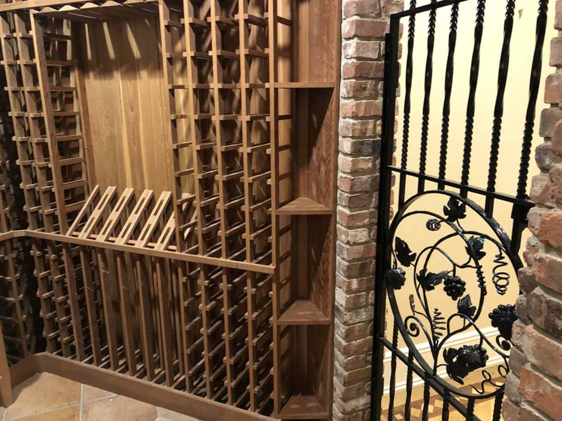 Wine Cellar,Wrought Iron Gate,100 Bottles Capacity - Image 10 of 11