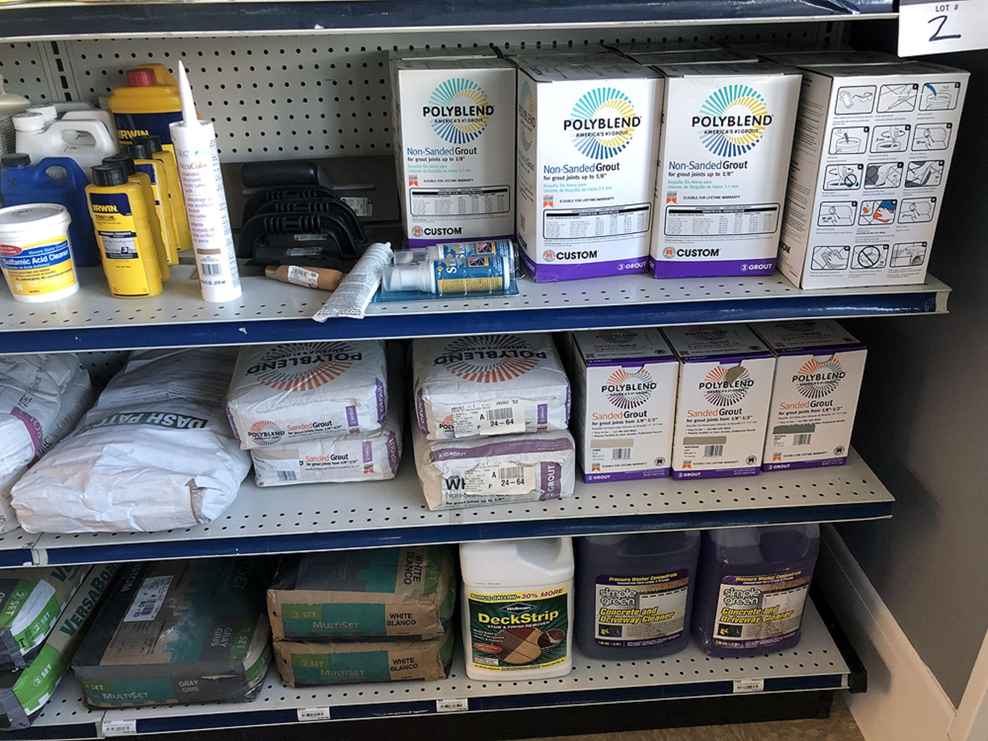 3 Shelves: Grout, Driveway Cleaner & Versabond - Image 4 of 4