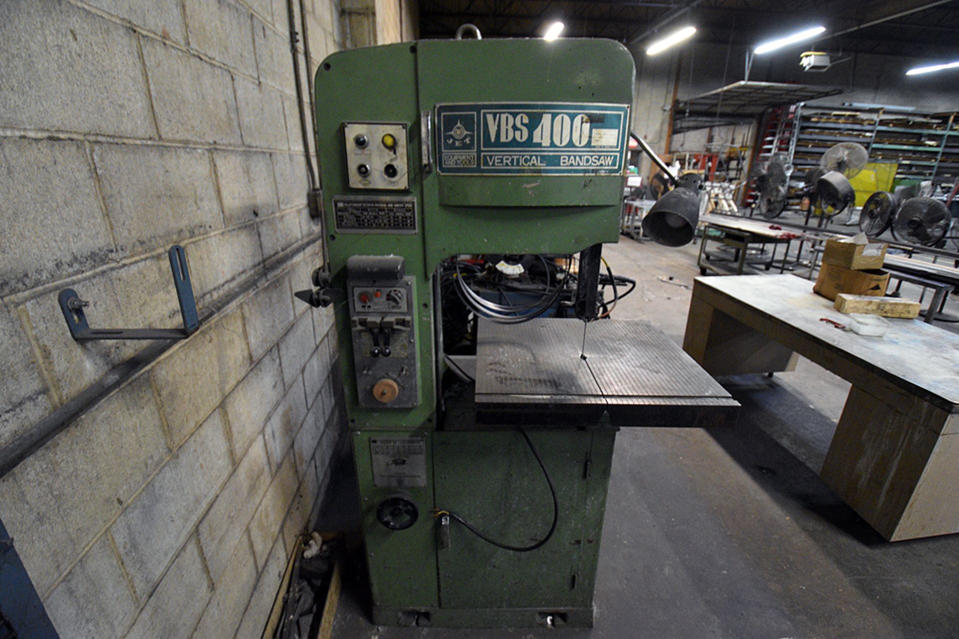 Jet Vertical Bandsaw 16" Throat w/ Butt Welder, Model VBS400 s/n 402401 - Image 3 of 6