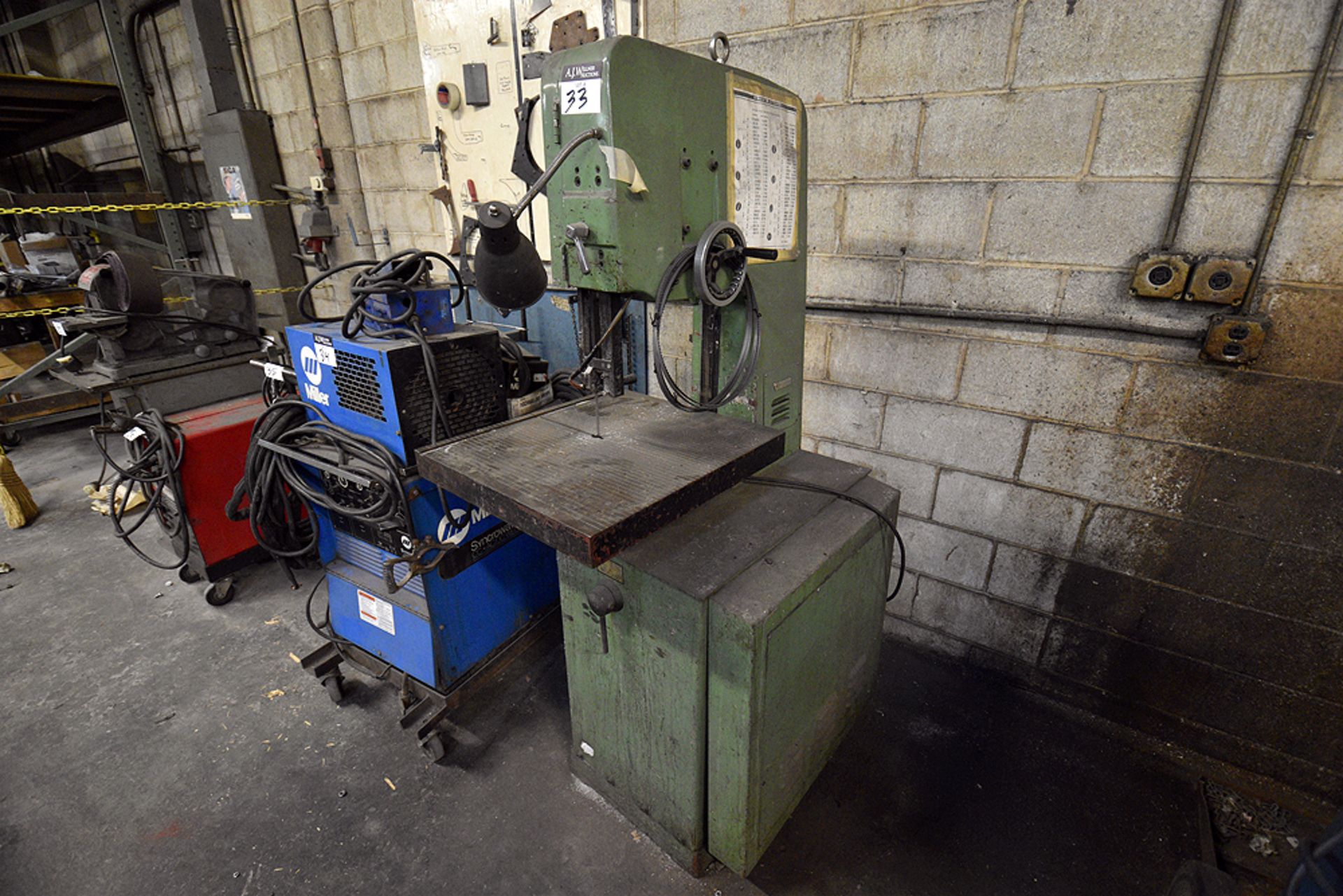 Jet Vertical Bandsaw 16" Throat w/ Butt Welder, Model VBS400 s/n 402401