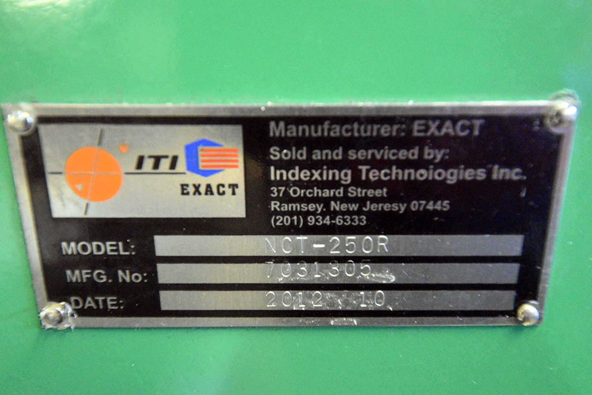 ITI Exact model NCT-250R CNC rotary table, s/n 7031305 (10/2012), w/ Exact digital controller, w/ - Image 2 of 3