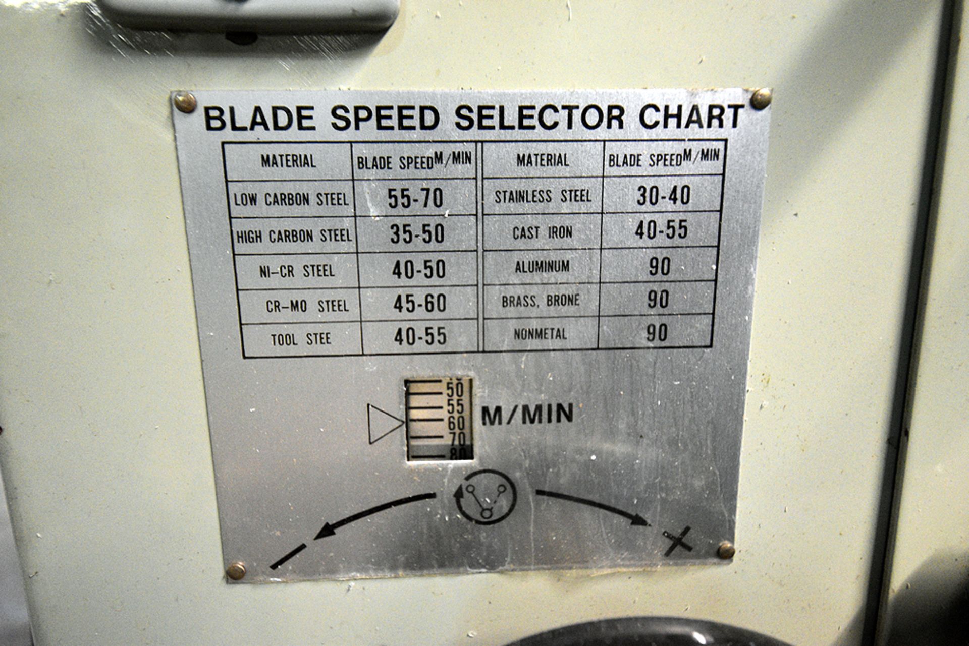 Victor model KLCM-14V vertical bandsaw, s/n B363007, 14” throat, w/ blade grinder & welder - Image 3 of 4