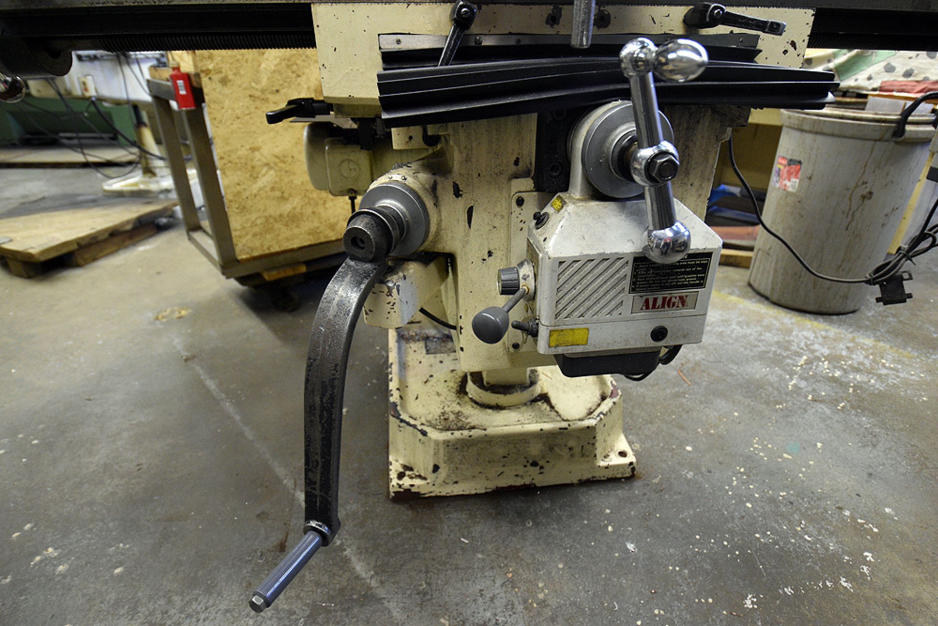 Victor model JF-5VSL vertical milling machine, s/n 990673, w/ 5 H.P. head, w/ 12” x 58” T-slotted - Image 3 of 10