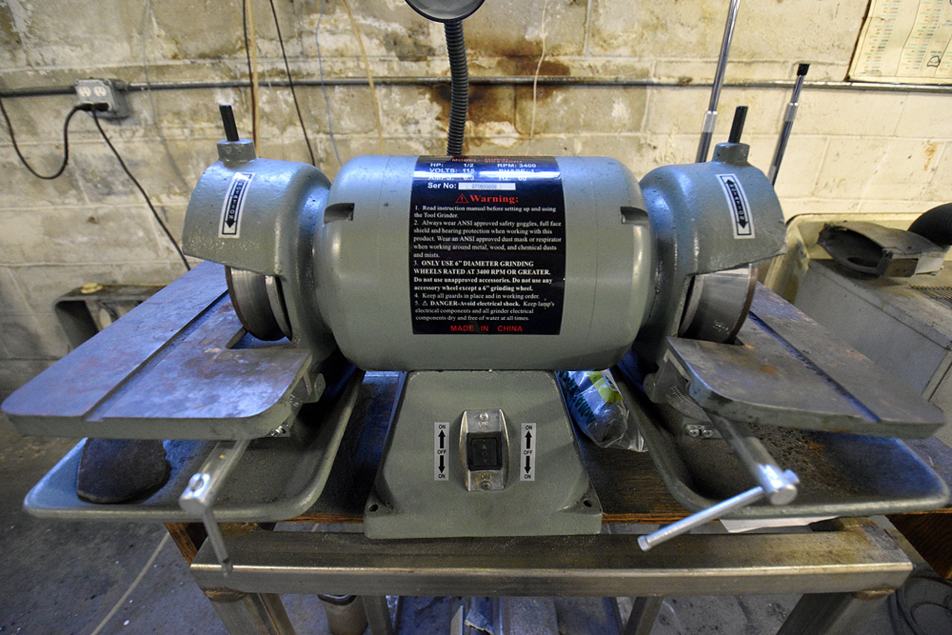 Tool cutter/grinder model 64169741, ½ H.P., w/ stand - Image 2 of 3