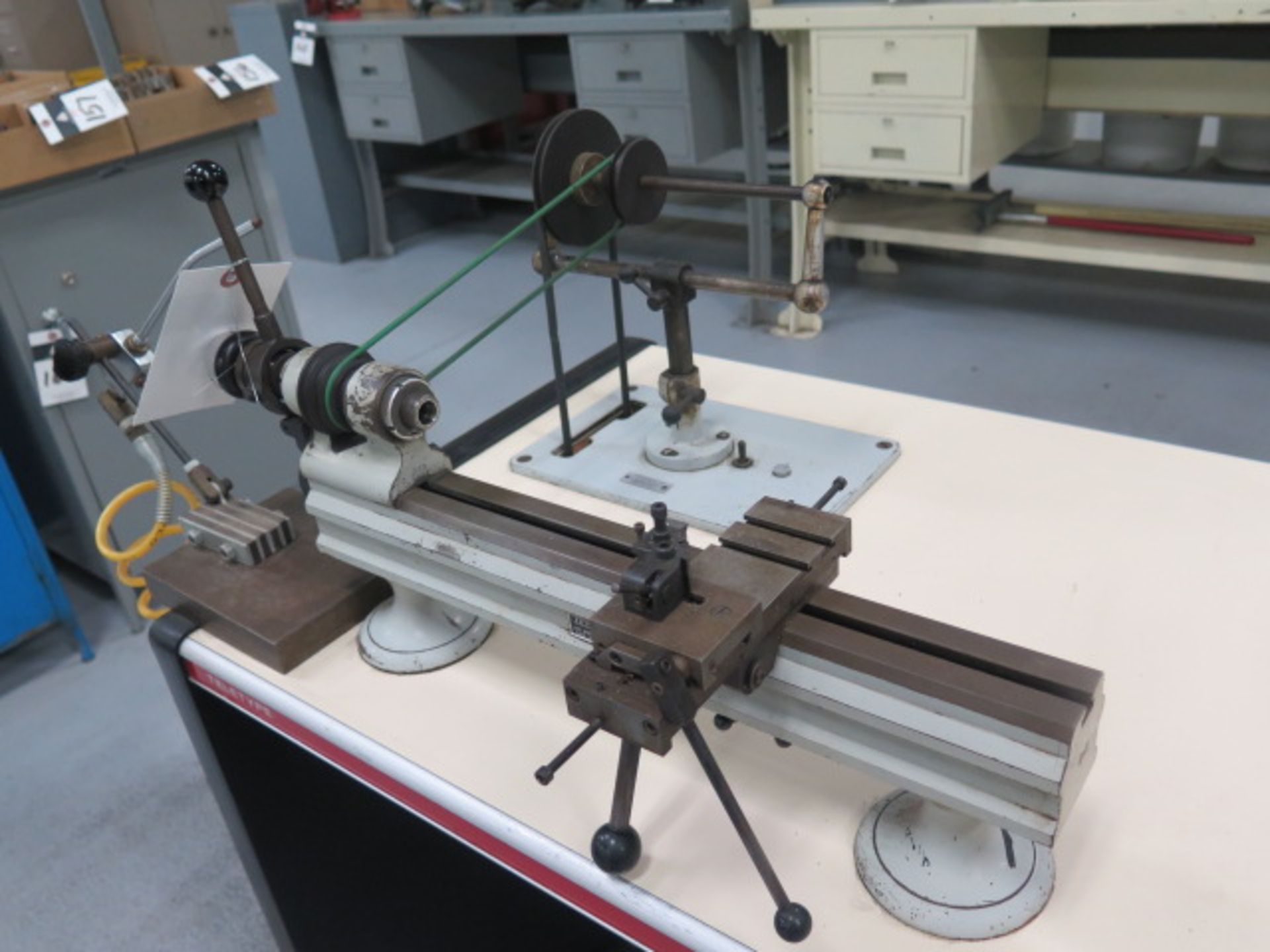 Levin Type ABEQ Precision Jewelers Lathe s/n D01576 w/ 8-Speeds, Compound Cross Slide and Acces - Image 3 of 6