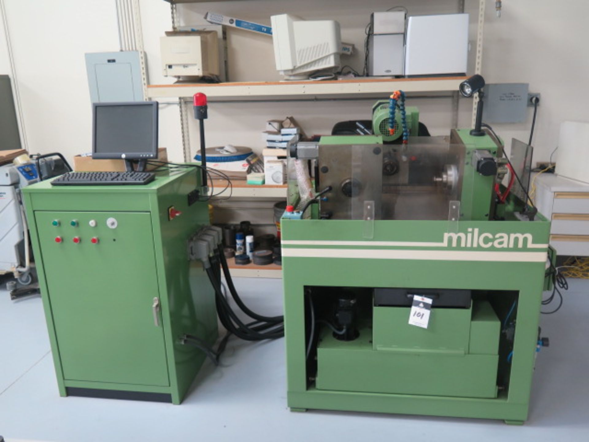 2004 Milicam CNC Cam Making Machine s/n 31885 w/ DOS Based CNC Controls, (2) Radial and Axial 4th