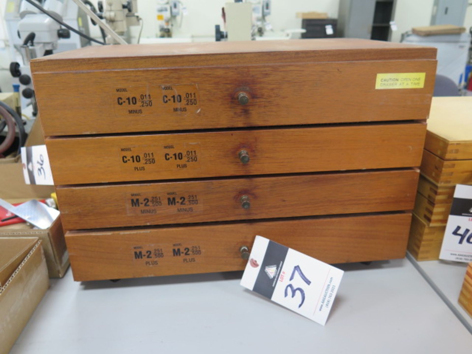 Meyer Pin Gage Cabinet .011-.250, .250-.500 Plus and Minus