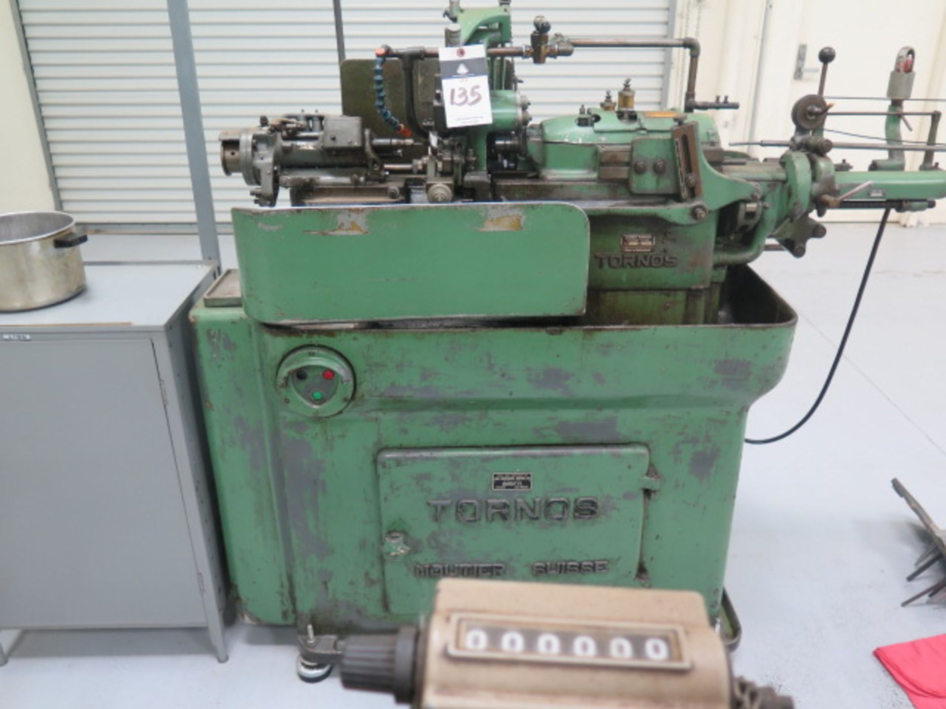 Tornos R10 10mm(.394”) Cap Automatic Screw Machine s/n 36465 w/ 5-Cross Slides, Type XII-U 3-Station