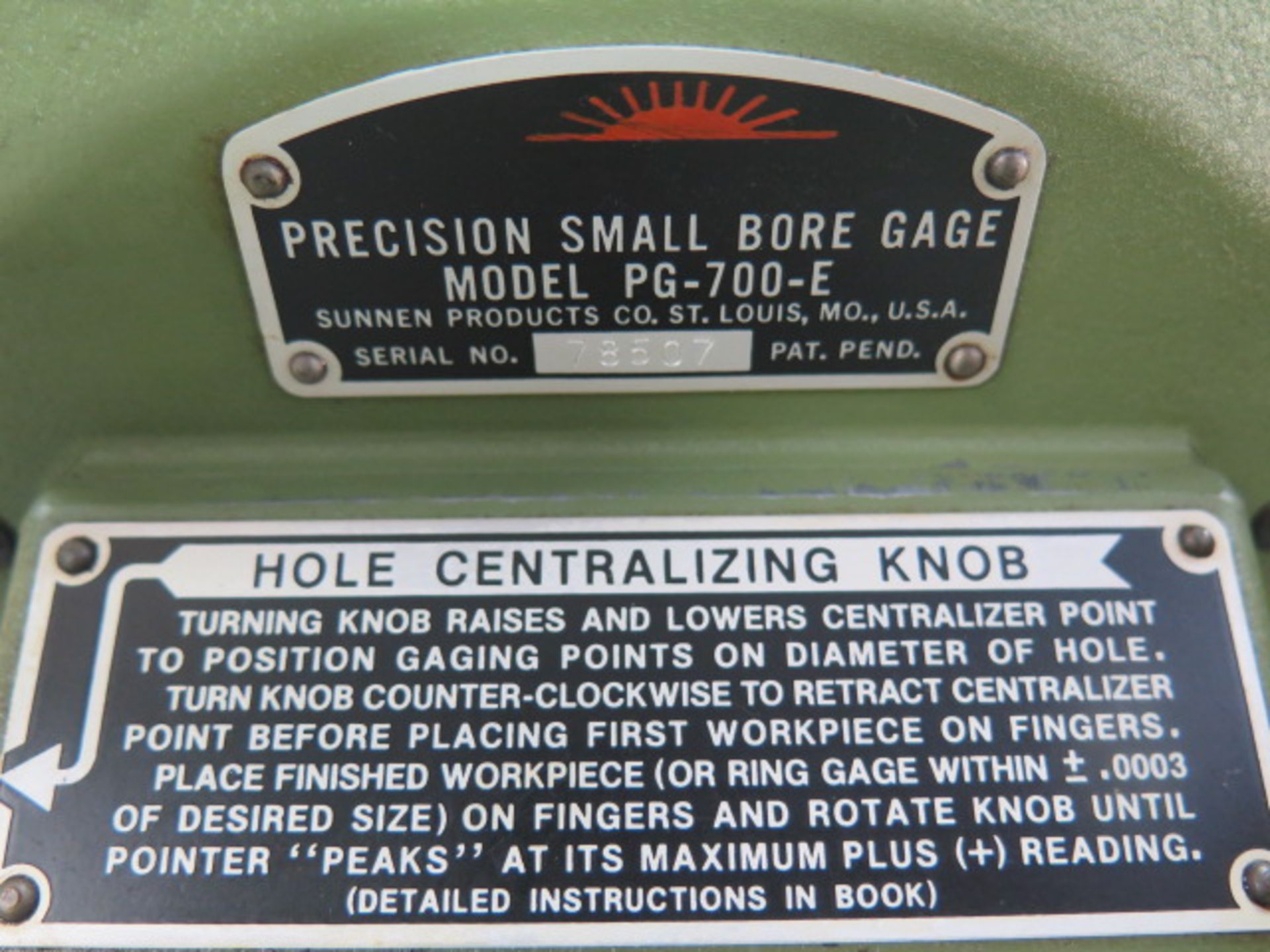 Sunnen PG-700-E Precision Honing Gage - Image 4 of 4